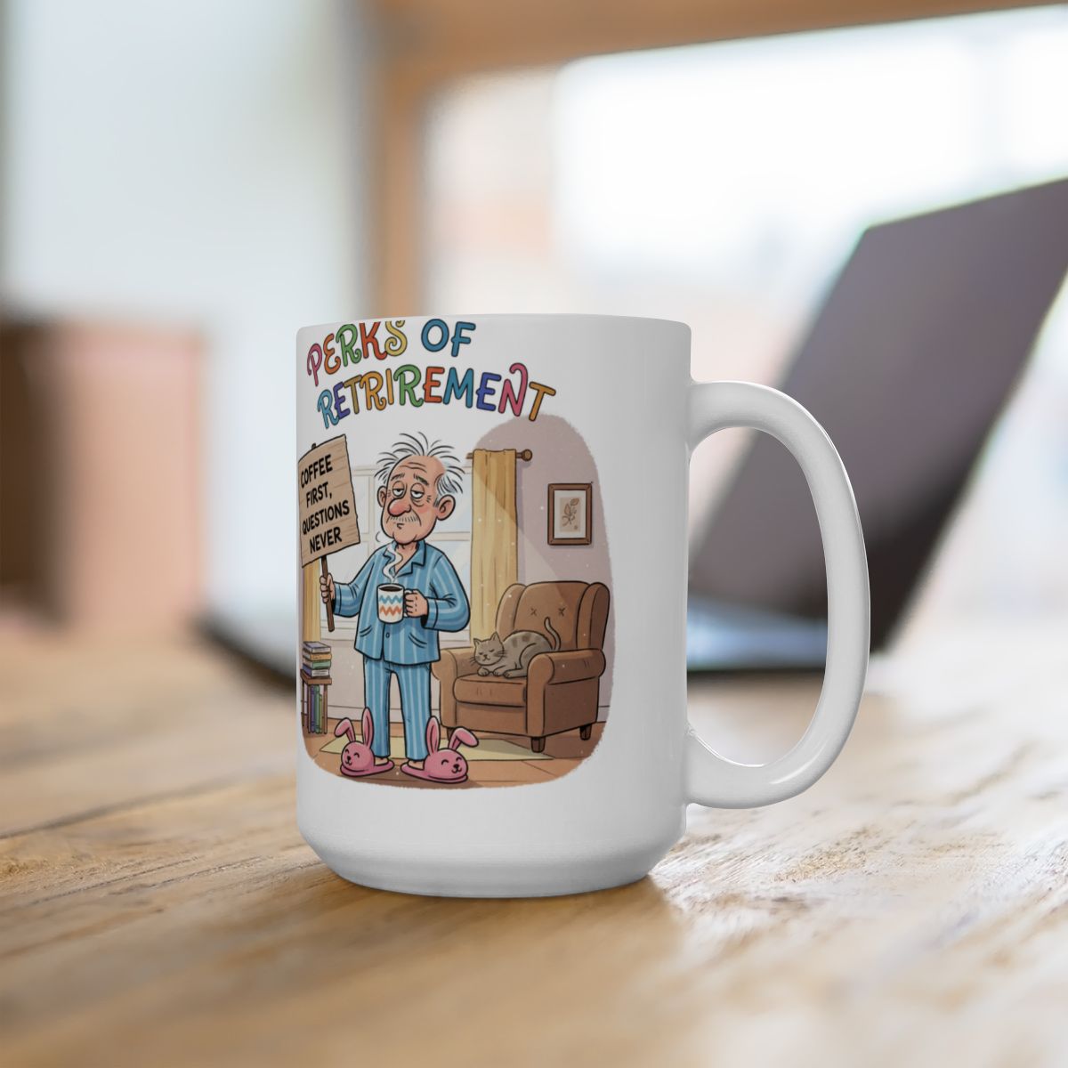 Perks of Retirement Funny Coffee Mug Gift
