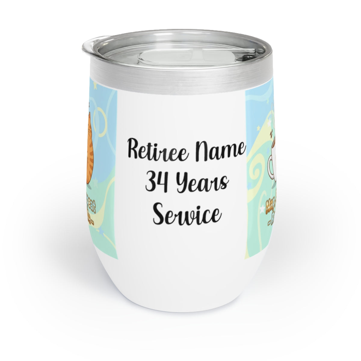 Retiree Name 34 Years Service Travel Mug