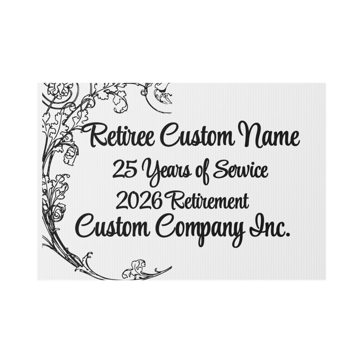Retiree Custom Name 25 Years of Service 2026 Retirement product