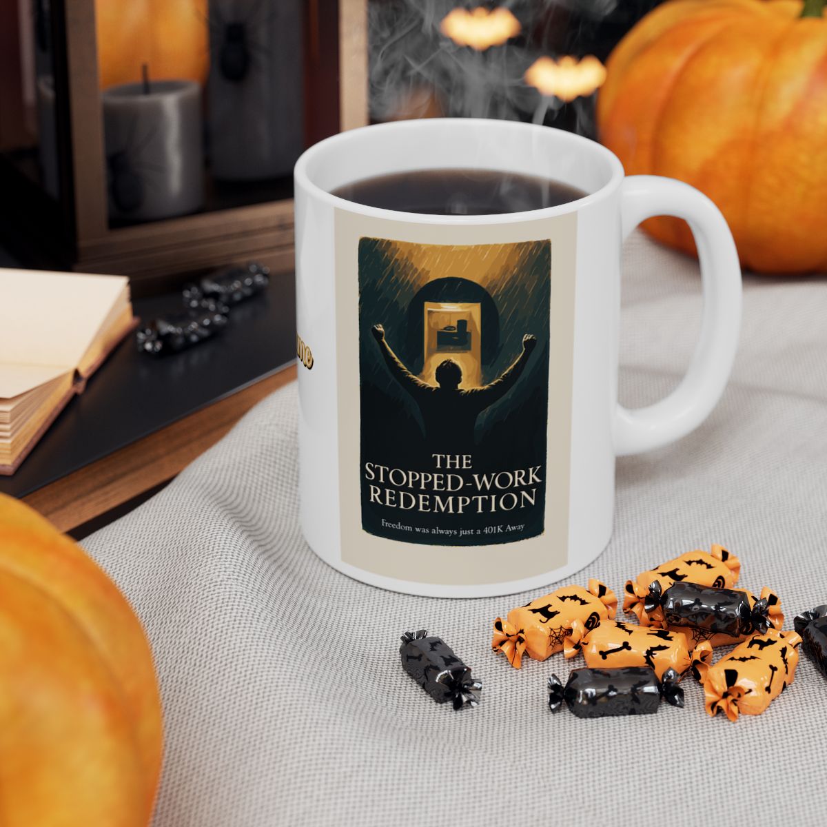 The Stopped Work Redemption | Freedom was always just a 401k Away | Personalized Microwavable Ceramic Mugs 11oz 15oz 20o - Retiree Gifts Retirement Party