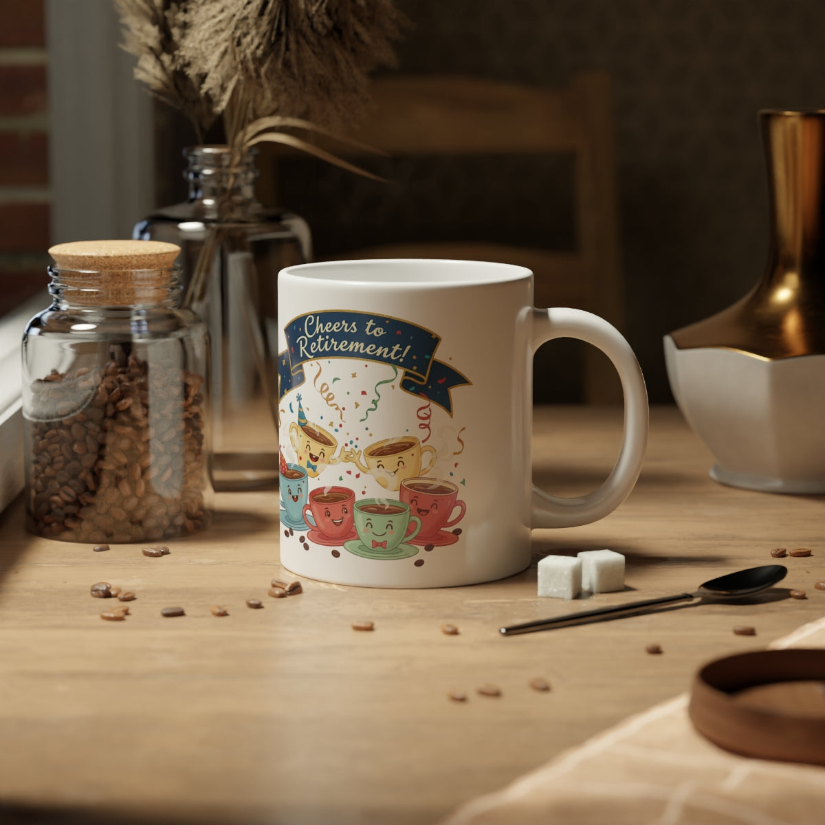Cheers to Retirement Coffee Mug Gift for Celebrations