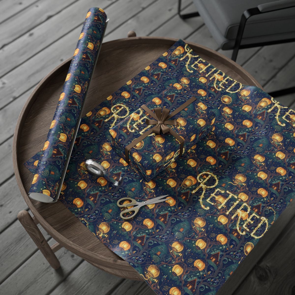 'Colorful Retired Design Wrapping Paper Sheets'