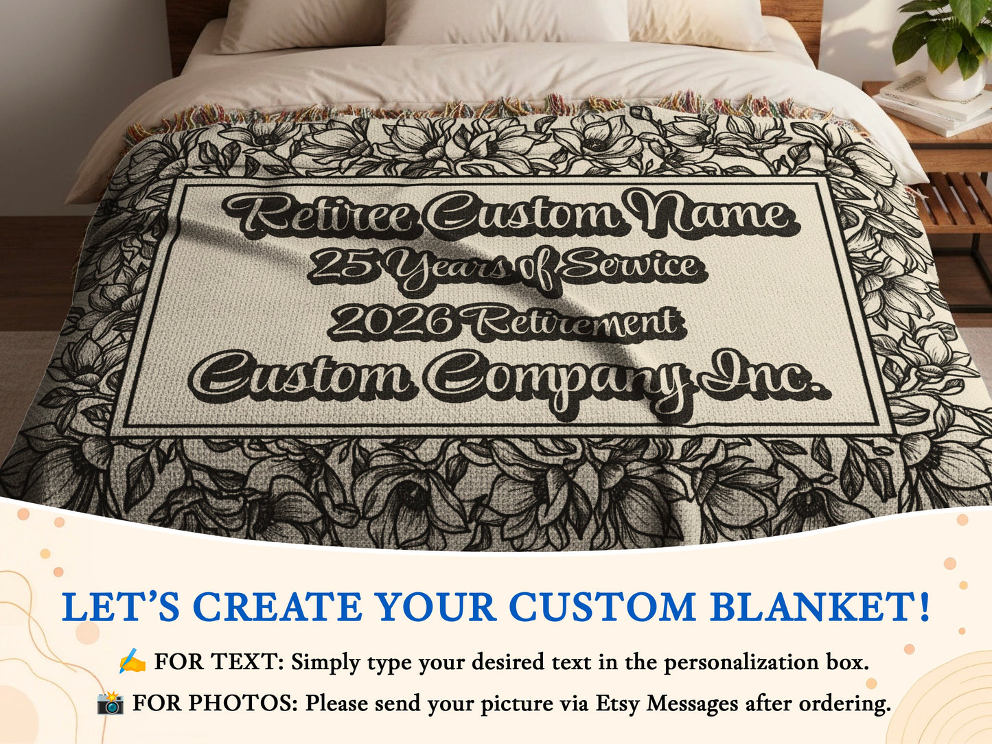 Personalized Retirement Blanket Custom Product