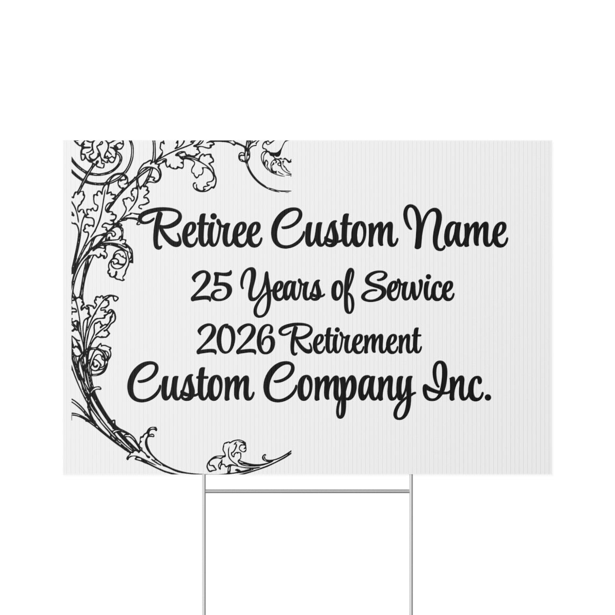 Retiree Custom Name 25 Years of Service Product