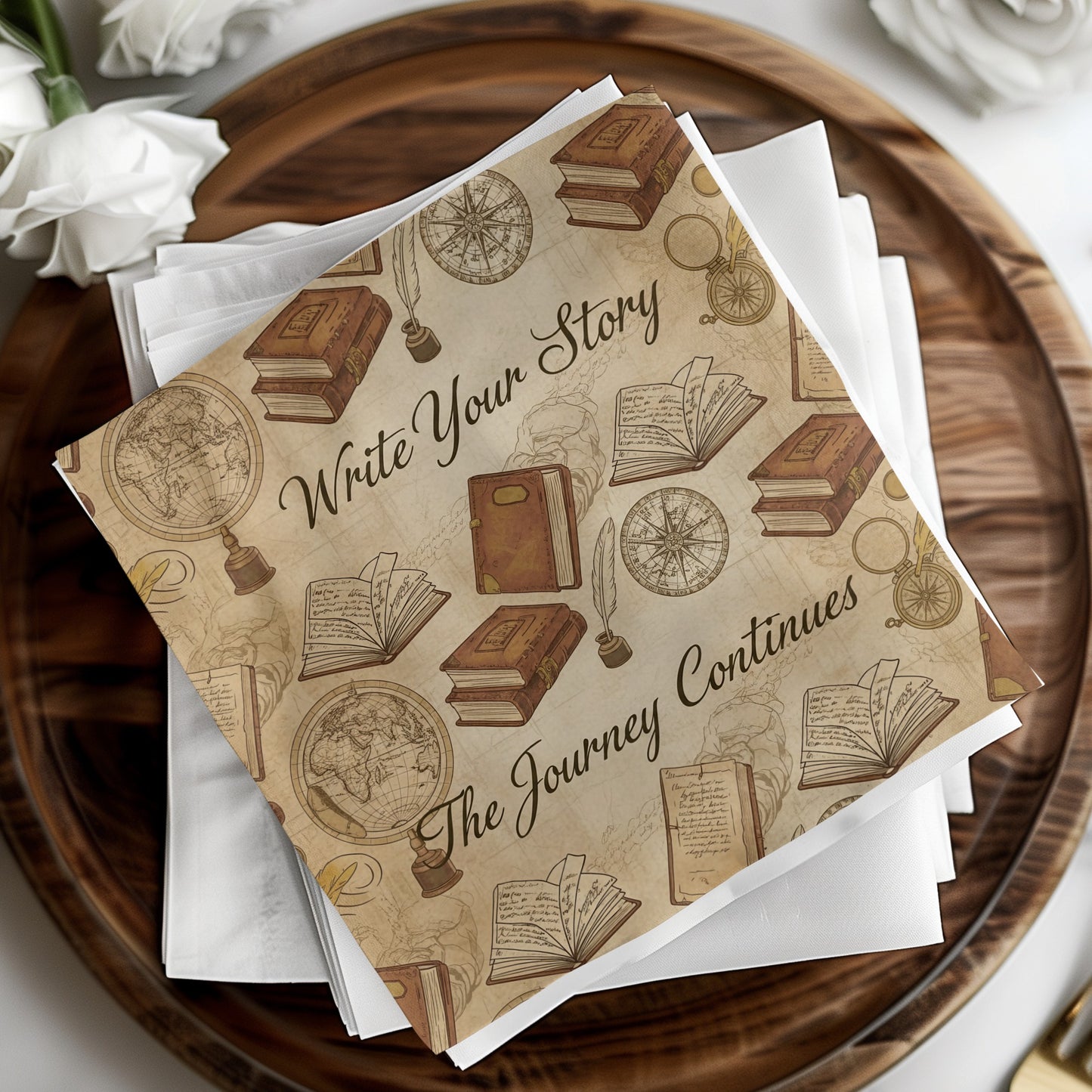 Write Your Story The Journey Continues Notepaper