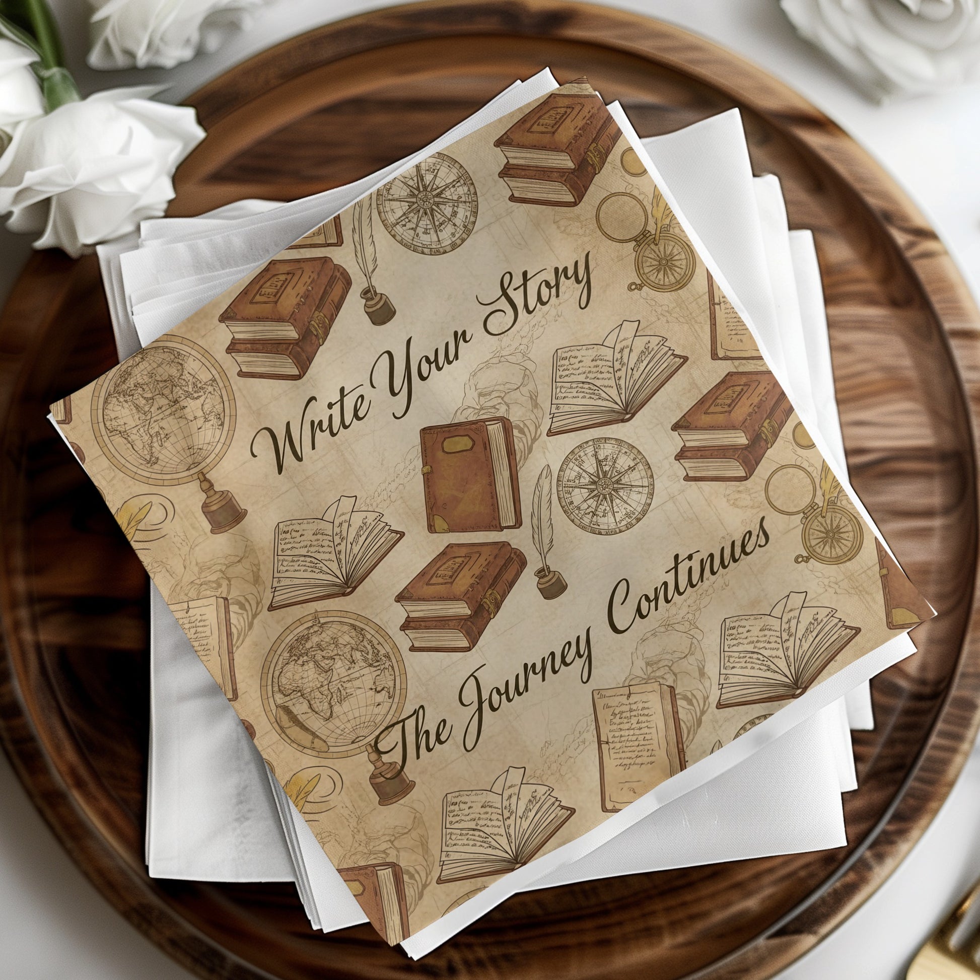 Write Your Story The Journey Continues Notepaper