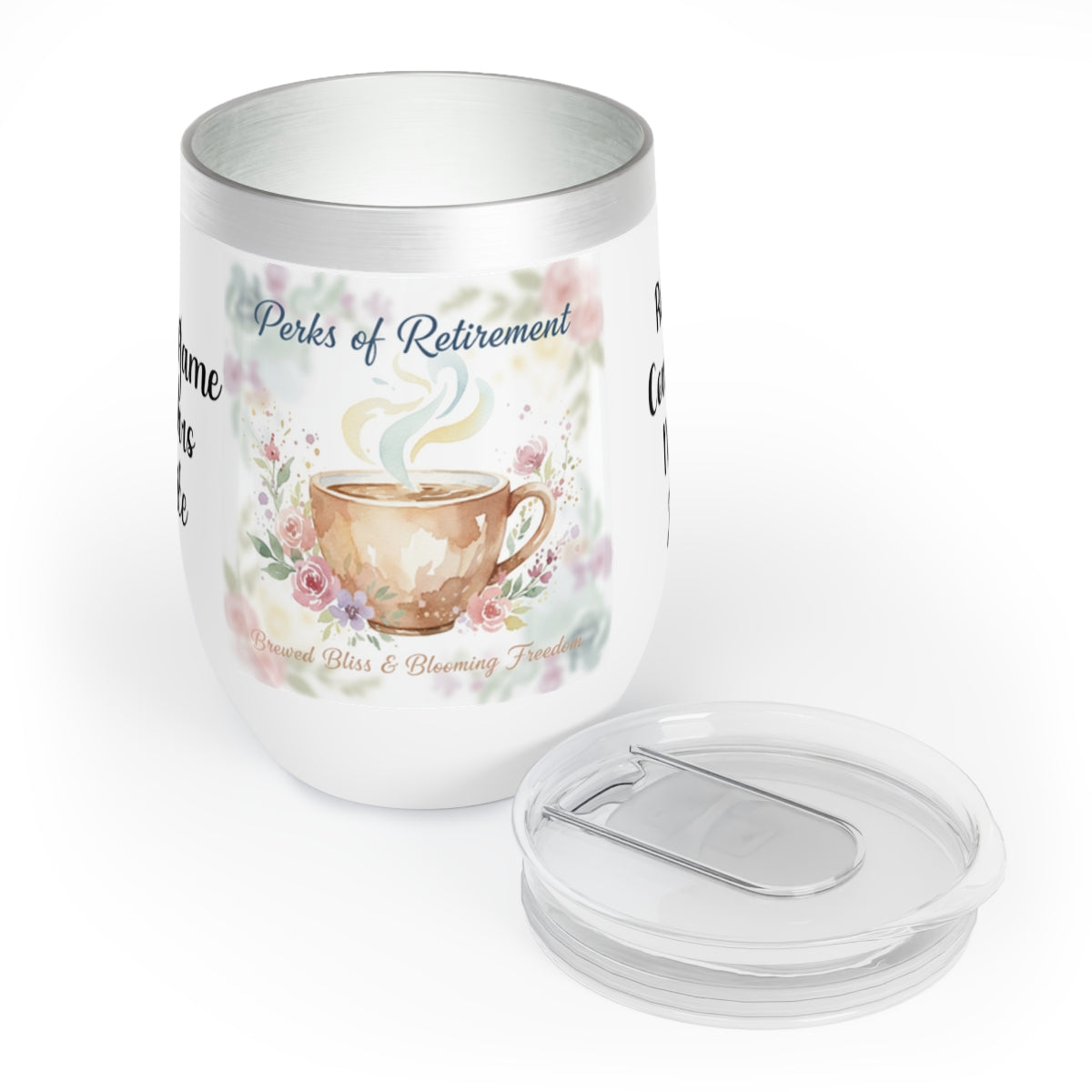 Perks of Retirement Floral Coffee Cup