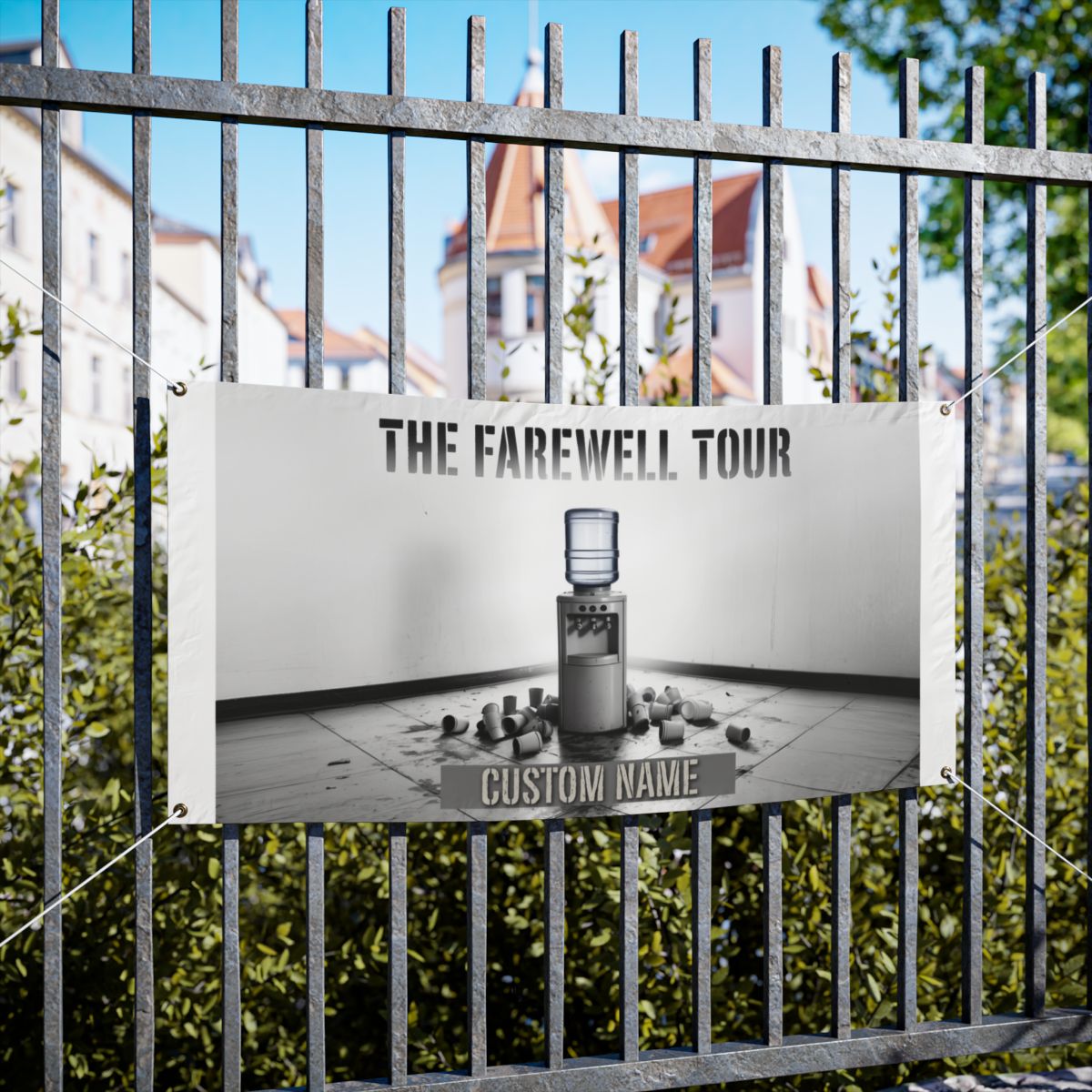 Water Cooler Farewell Tour Design for Your Event Vinyl Banner or Yard Sign - Retiree Gifts Retirement Party