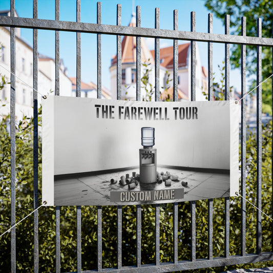 Water Cooler Farewell Tour Design for Your Event Vinyl Banner or Yard Sign - Retiree Gifts Retirement Party