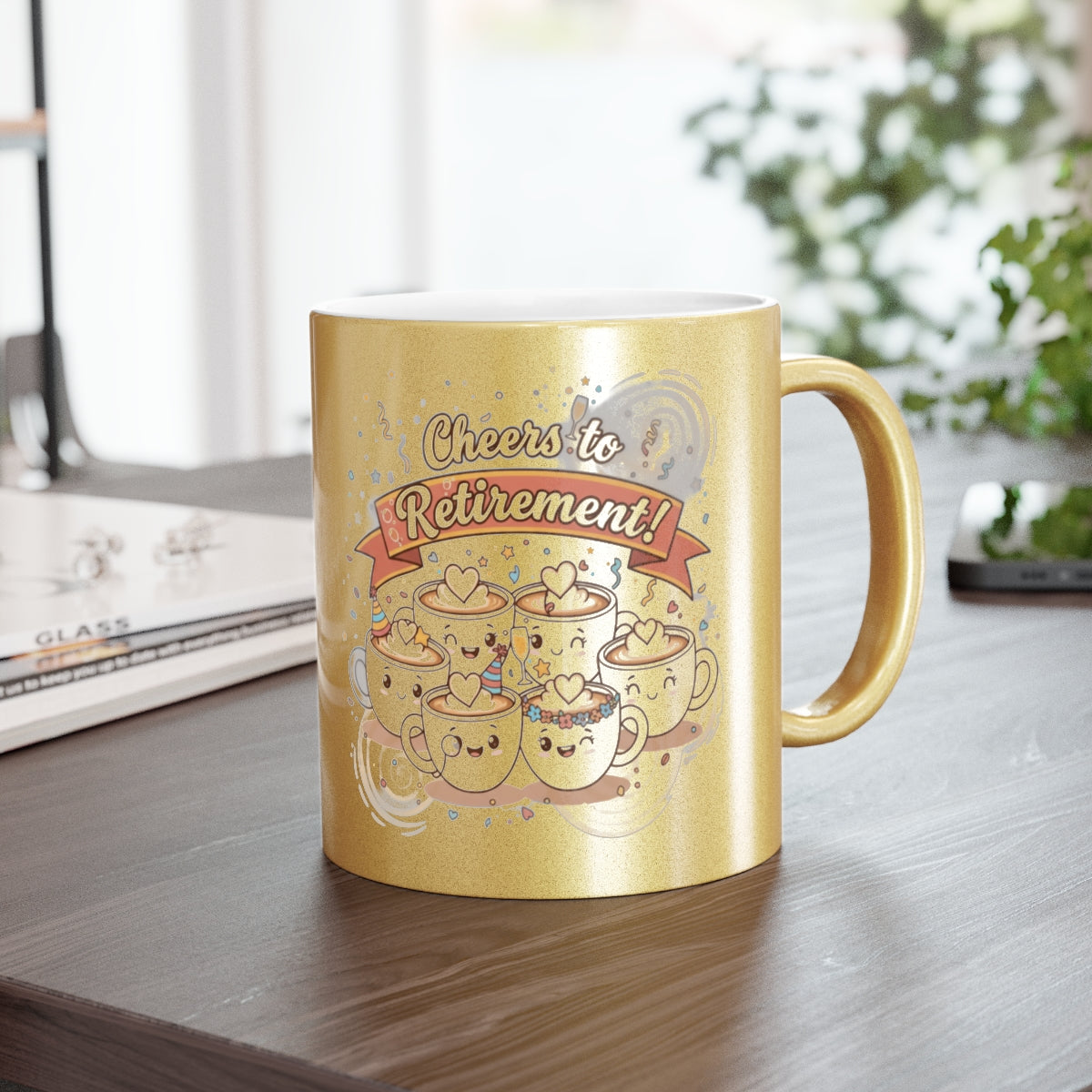 Cheers to Retirement Mug with Fun Cartoon Mugs