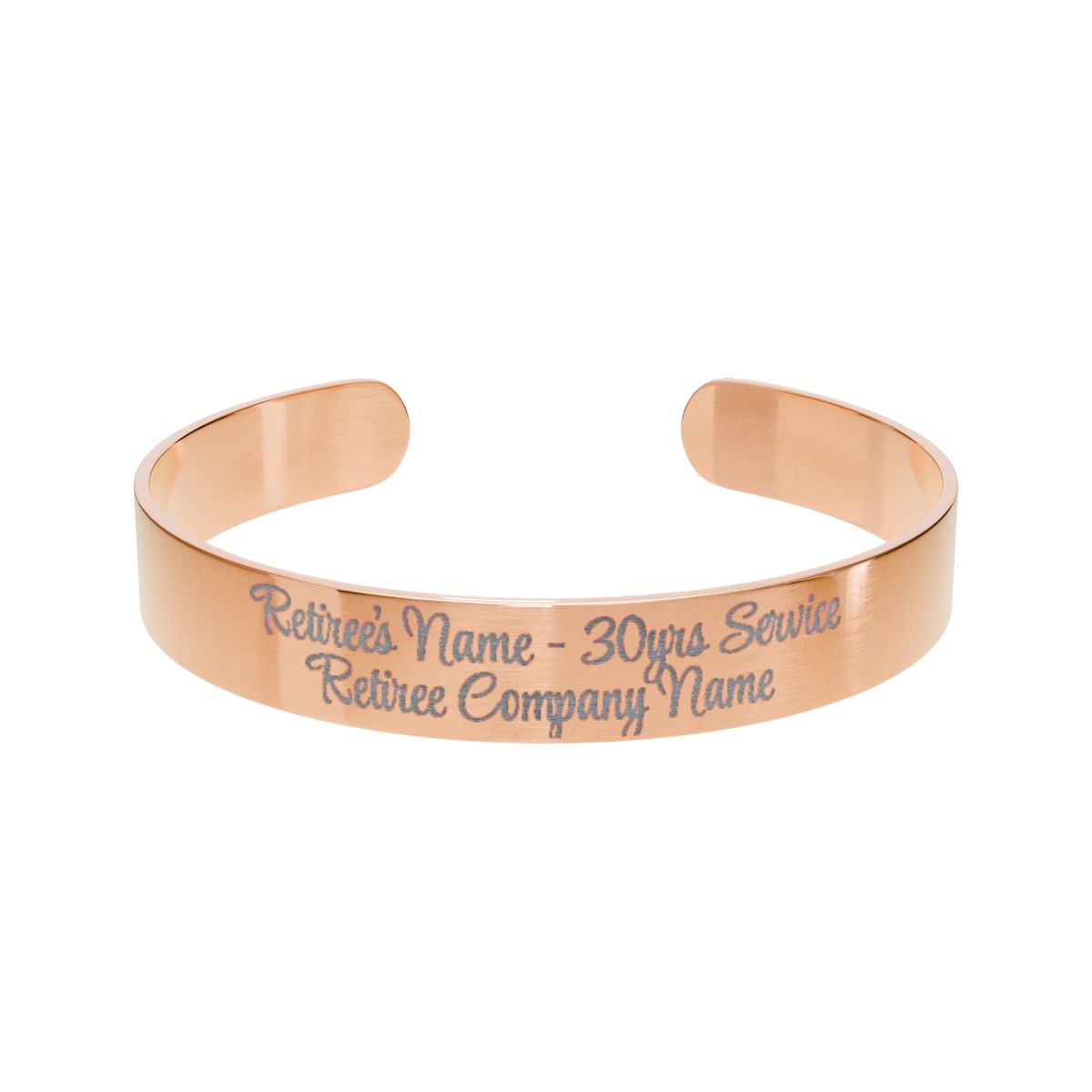 Retiree's Name 30yrs Service Retiree Company Name bracelet
