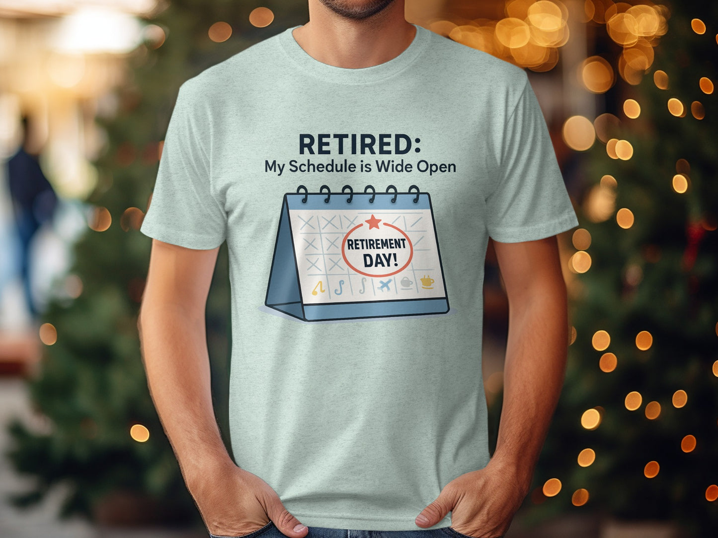 Retired My Schedule is Wide Open | Retirement Day | Celebrate retirement with personalized Soft Color Bella T-Shirts - Retiree Gifts Retirement Party