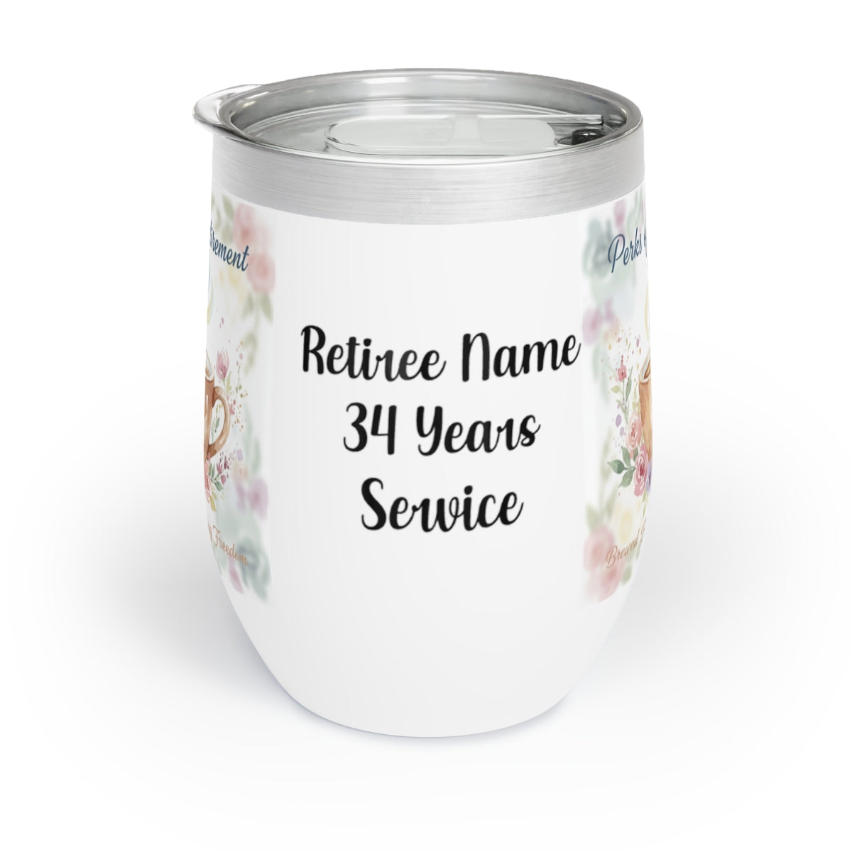 Retiree Name 34 Years Service Mug Retirement Gift