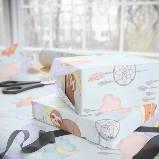 Cute Animal and Dreamcatcher Wrapping Paper
