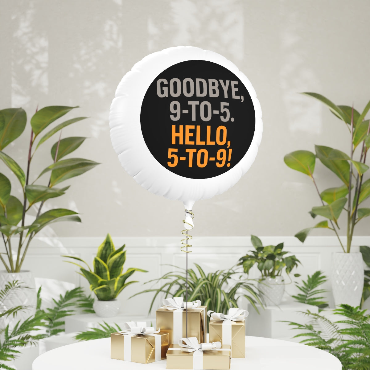 Goodbye 9-to-5 Hello 5-to-9 | Retirement Fun | Celebrate Freedom Mylar Ballons 11in or 22in - Retiree Gifts Retirement Party