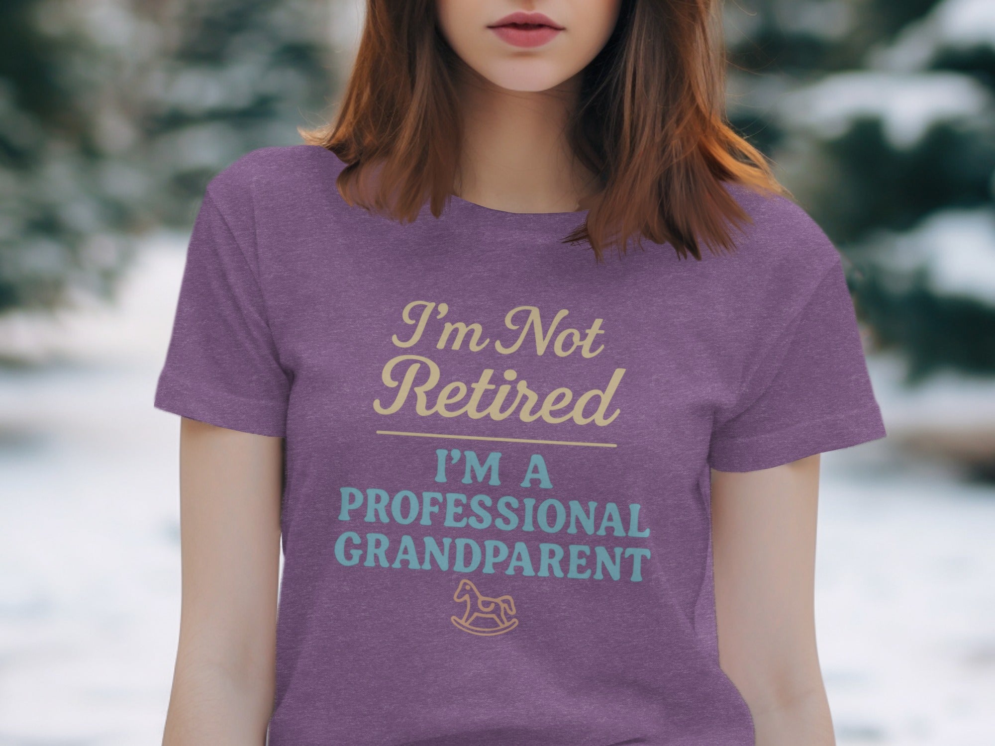 I'm Not Retired I'm A Professional Grandparent | Dark Heaher Color Bella T-Shirts - Retiree Gifts Retirement Party