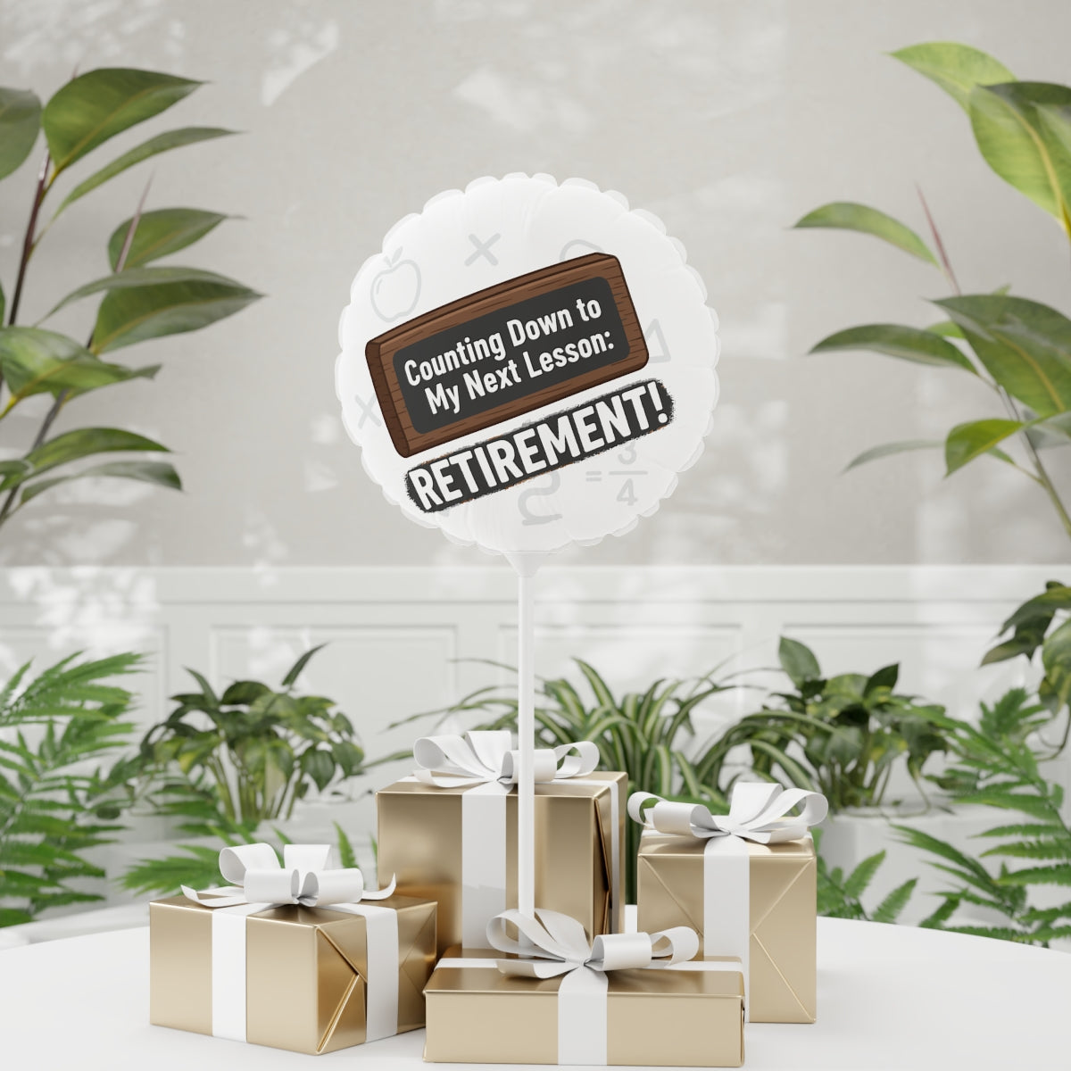 Counting Down to My Next Lesson Retirement | Retirement! | Delightful 11in or 22in Mylar Ballon - Retiree Gifts Retirement Party