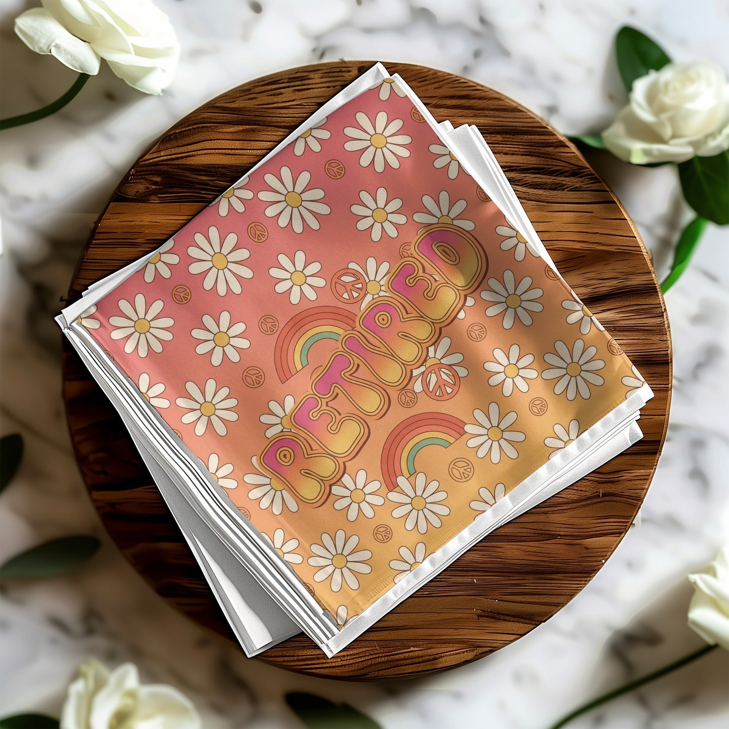 Retired Floral Peace and Love Decorative Product