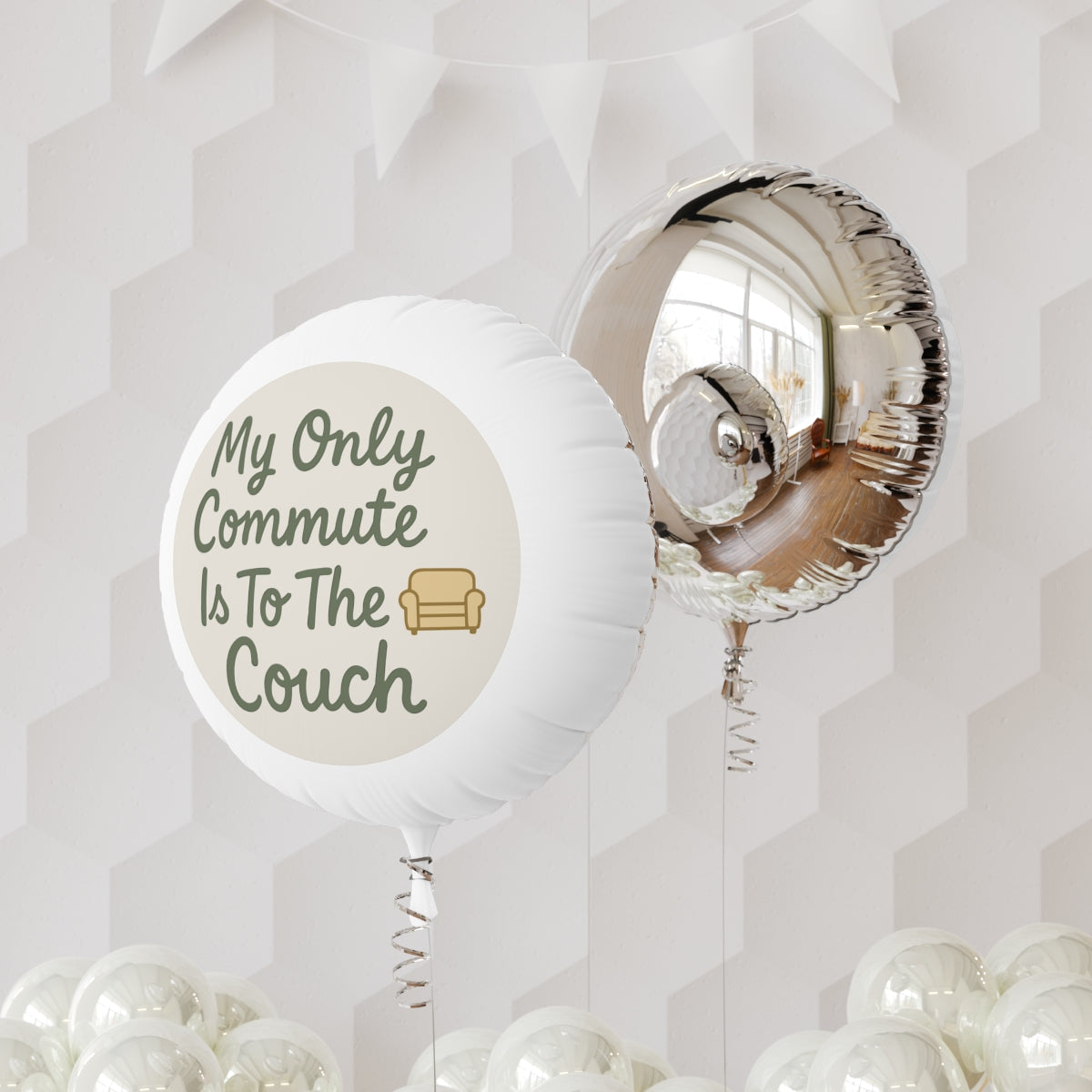My Only Commute Is To The Couch Retirement Gifts | Retirement Gifts Ideas | Perfect Mylar Ballons 11in or 22in - Retiree Gifts Retirement Party