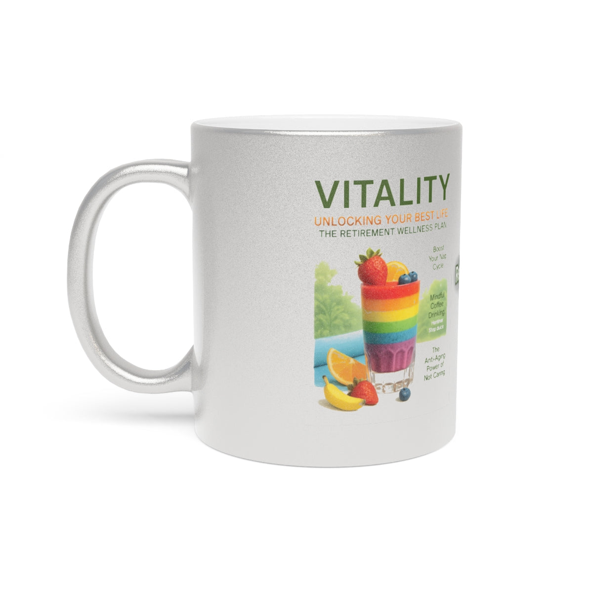 Vibrant Vitality Smoothie Design Retirement Wellness Mug