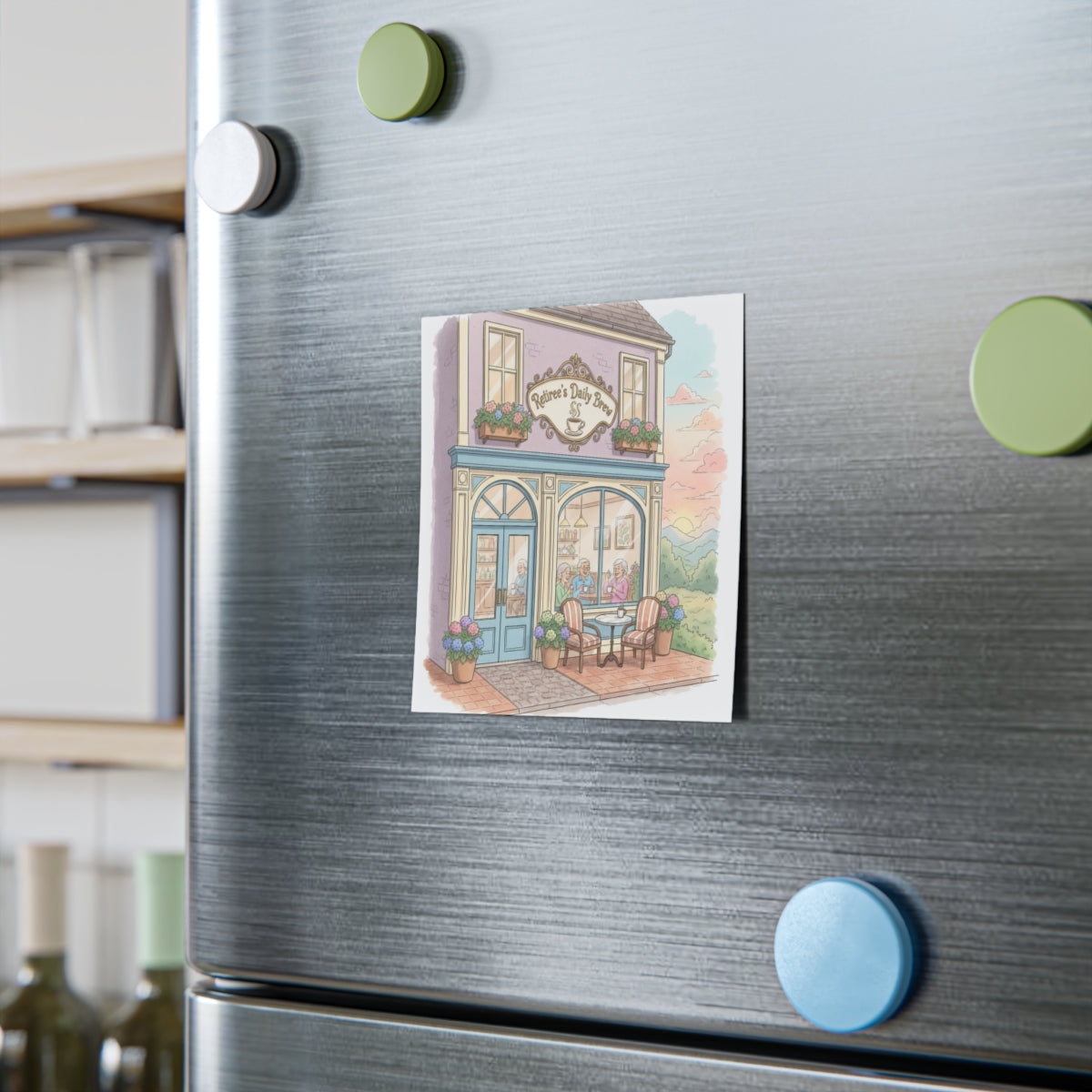 Vintage Bakery Illustration Fridge Magnet Decor
