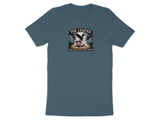 The Legend The End of An Era Tour | Dark Heaterh Color Bella T-Shirts - Retiree Gifts Retirement Party