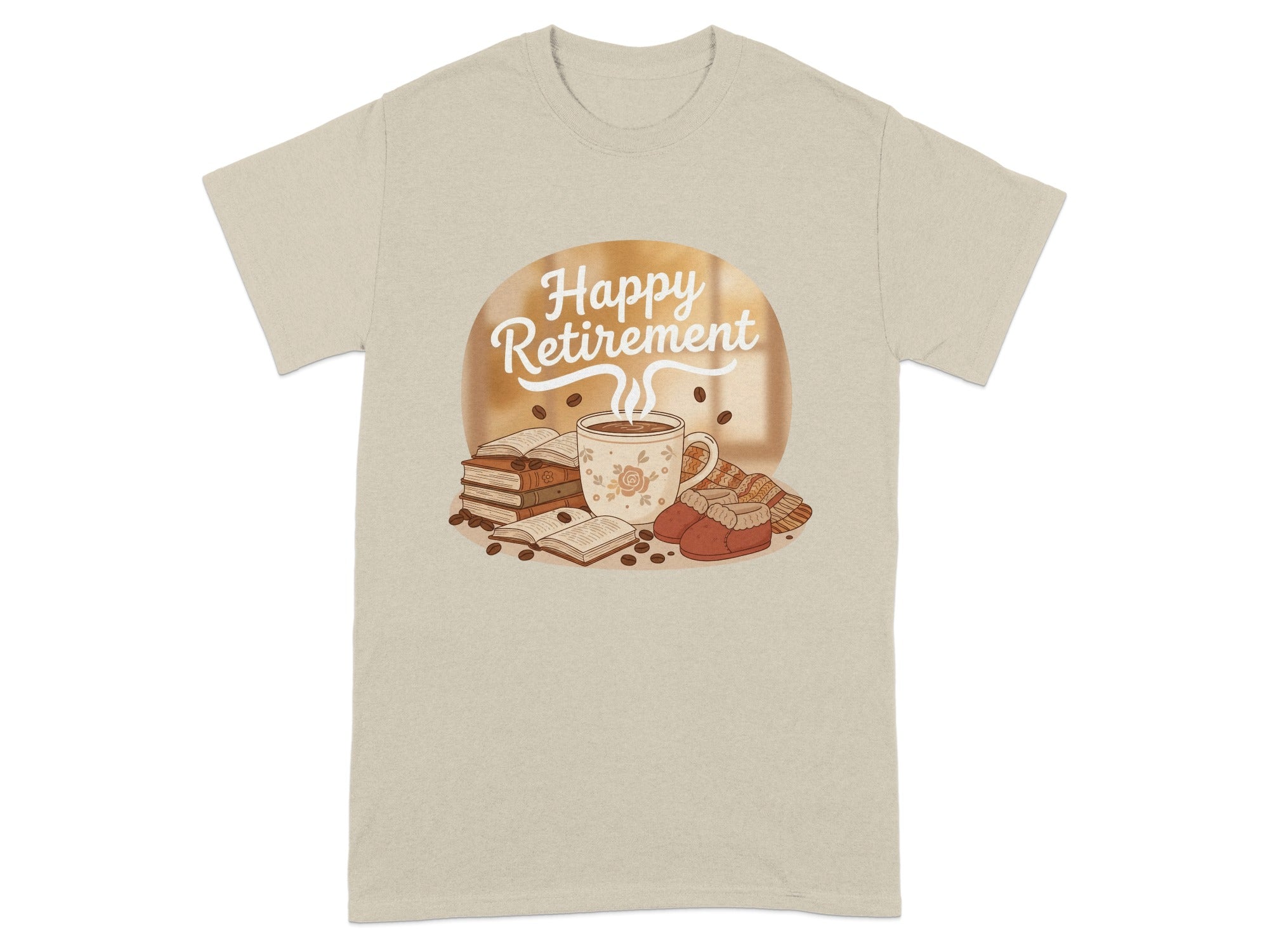 Happy Retirement Coffee and Books Graphic Tee