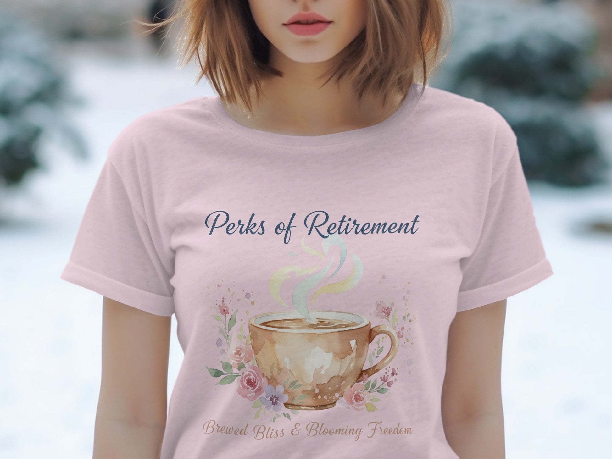 Perks of Retirement Brewed Bliss & Blooming Freedom Shirt
