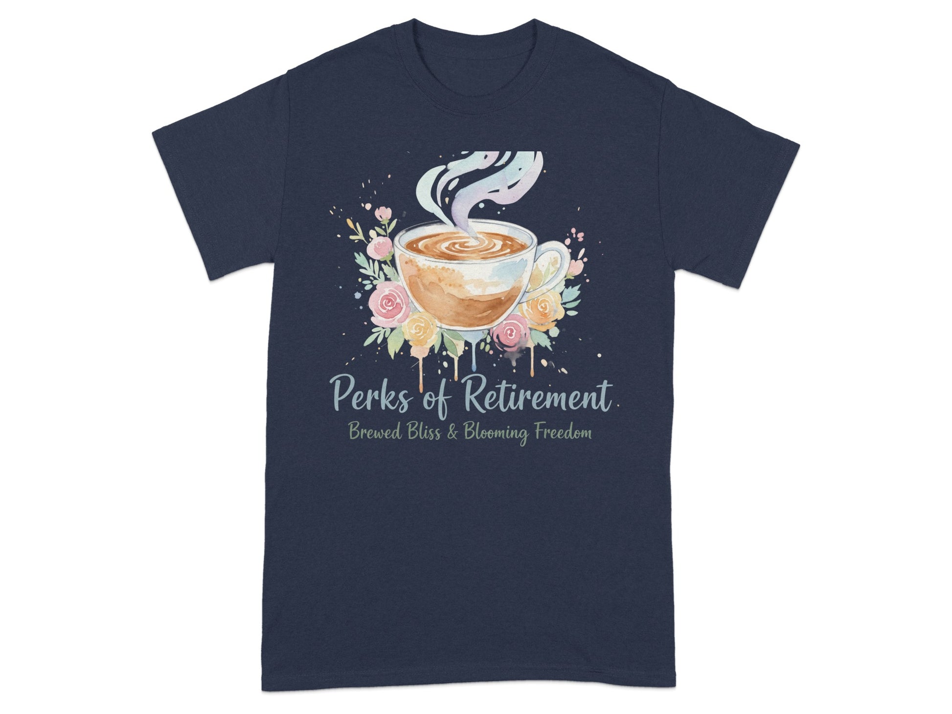Perks of Retirement Brewed Bliss Blooming Freedom Shirt