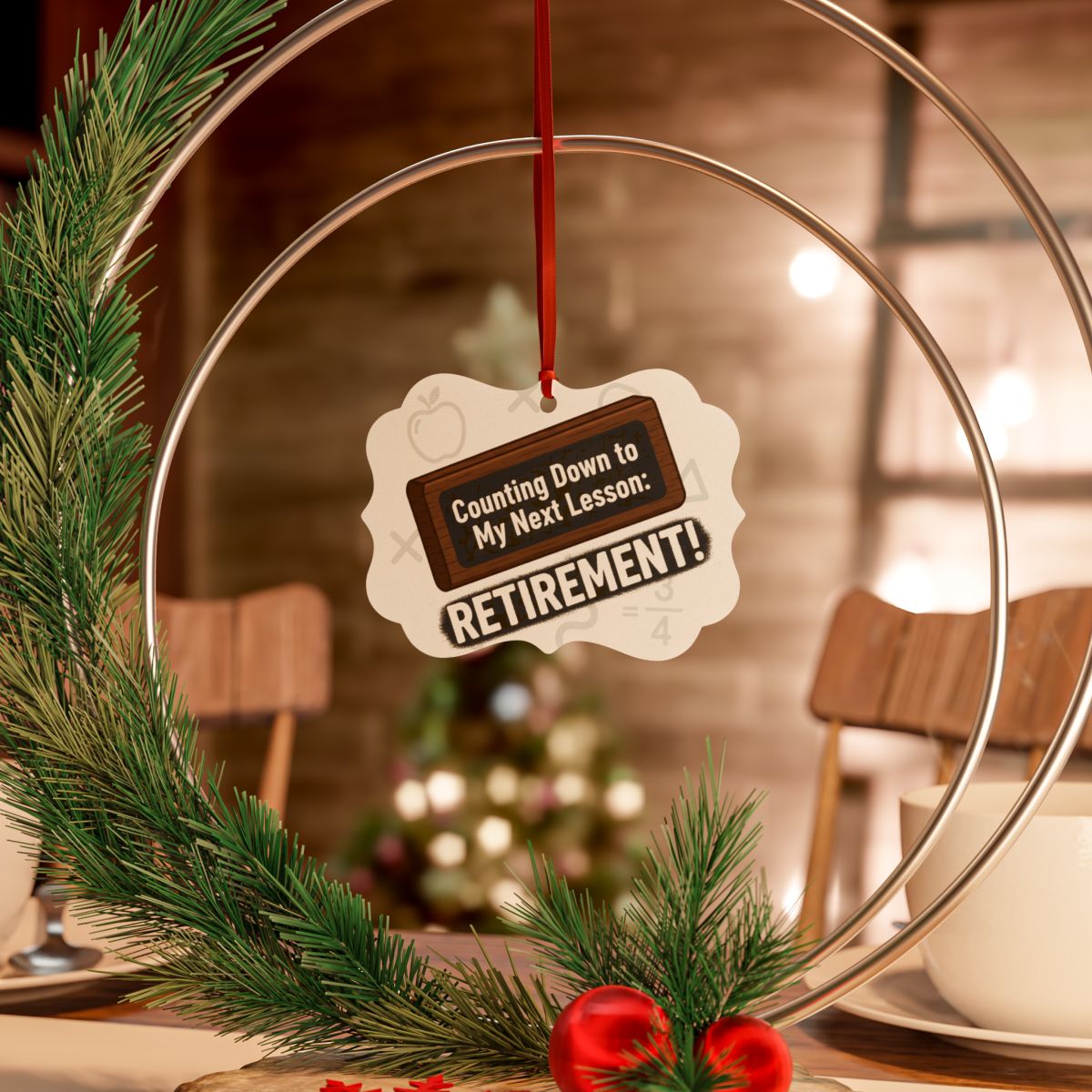 Counting Down to My Next Lesson Retirement | Retirement | Let's Celebrate the Long-Awaited Milestone With Custom Cur Ornaments - Retiree Gifts Retirement Party