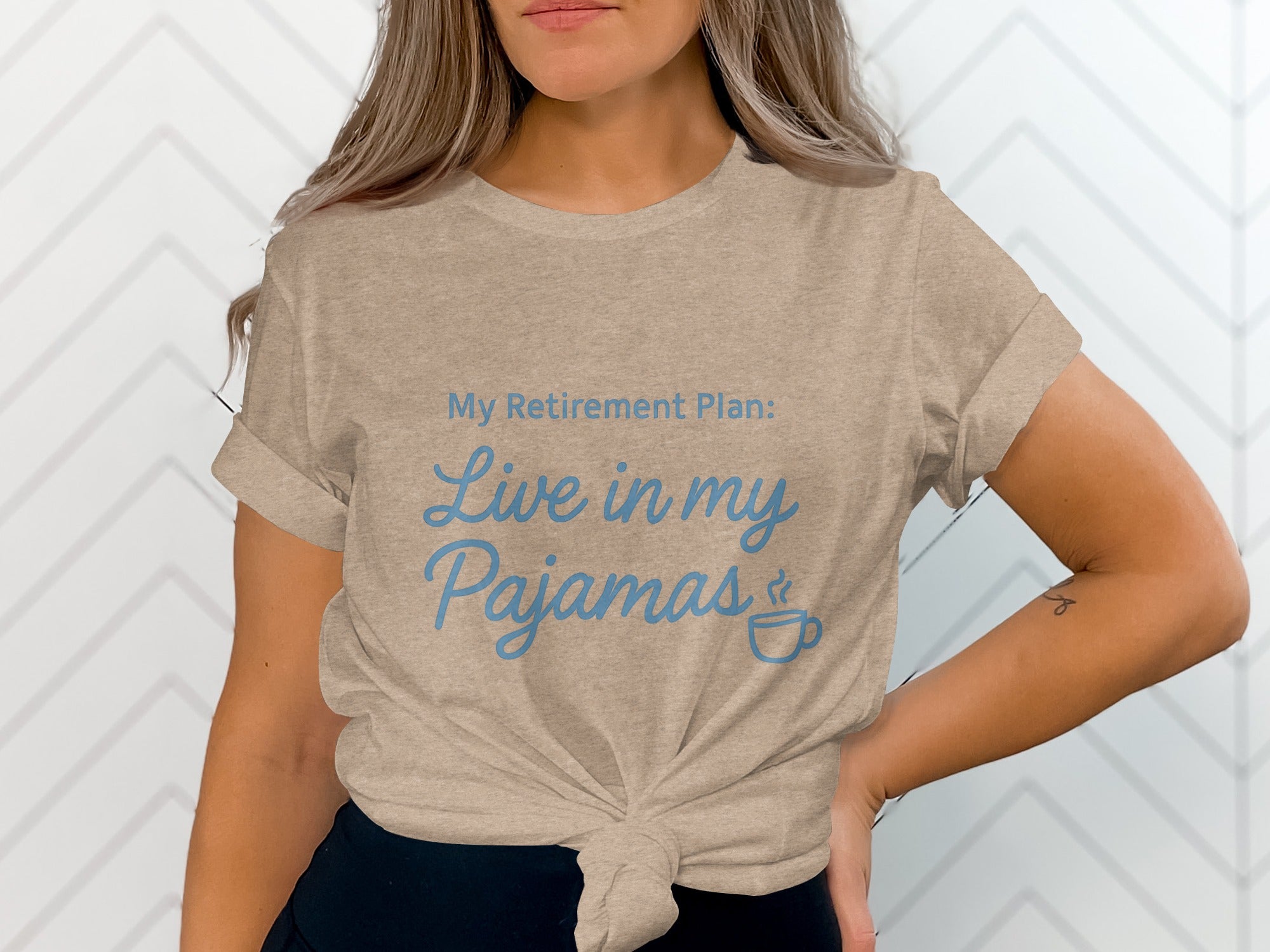 My Retirement Plan Live in my Pajamas | Retirement Fun | Soft Color Bella T-Shirts - Retiree Gifts Retirement Party