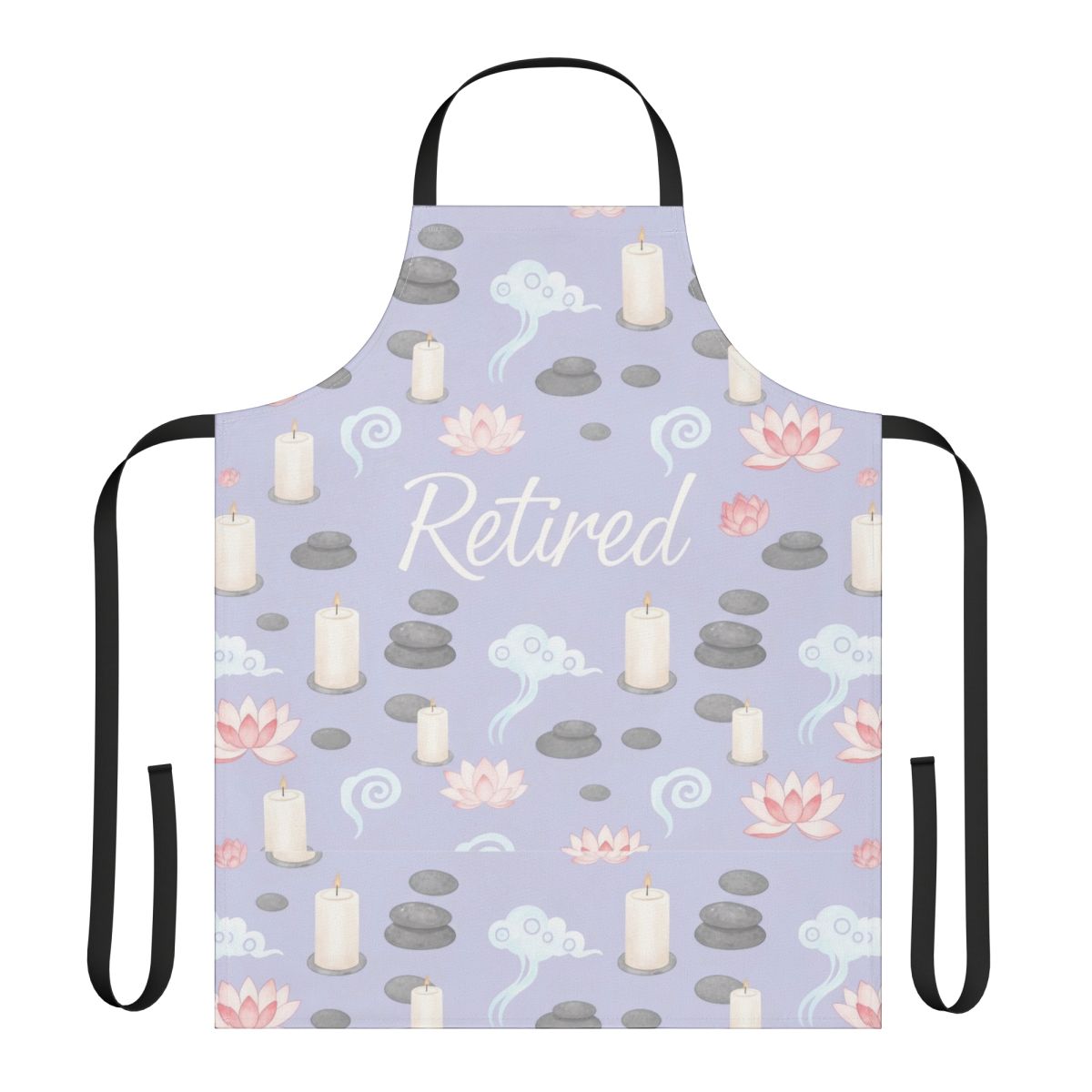 Retired Apron with Tranquil Zen Garden Pattern