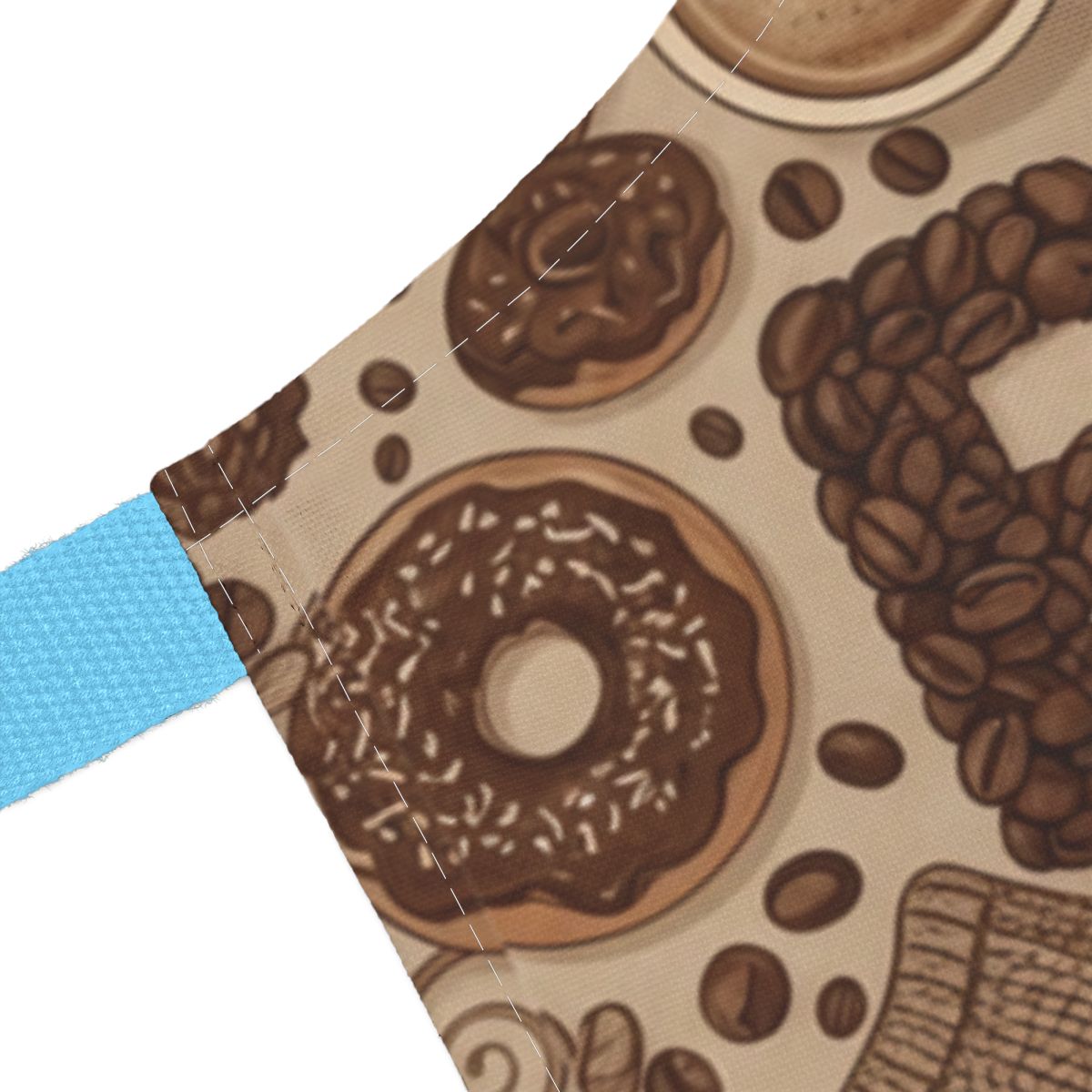 Baked Goods and Coffee Beans Pattern Design Tote