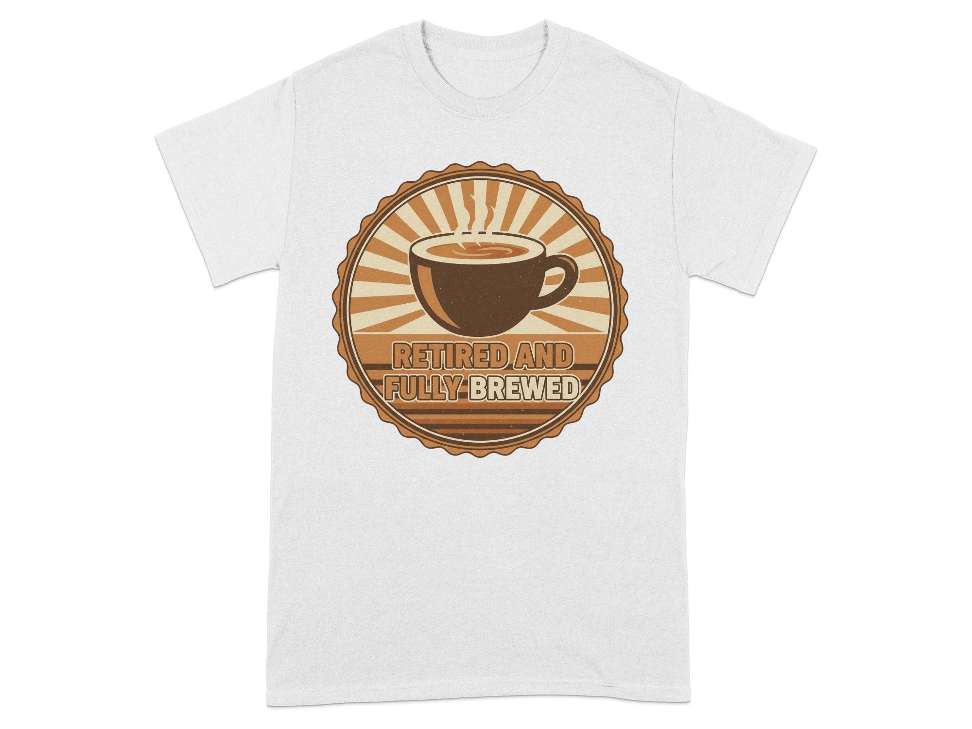 Retired and Fully Brewed Printed T-shirt
