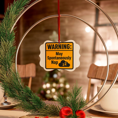 Warning May Spontaneously Nap | Custom Cut Acrylic Ornament - Retiree Gifts Retirement Party