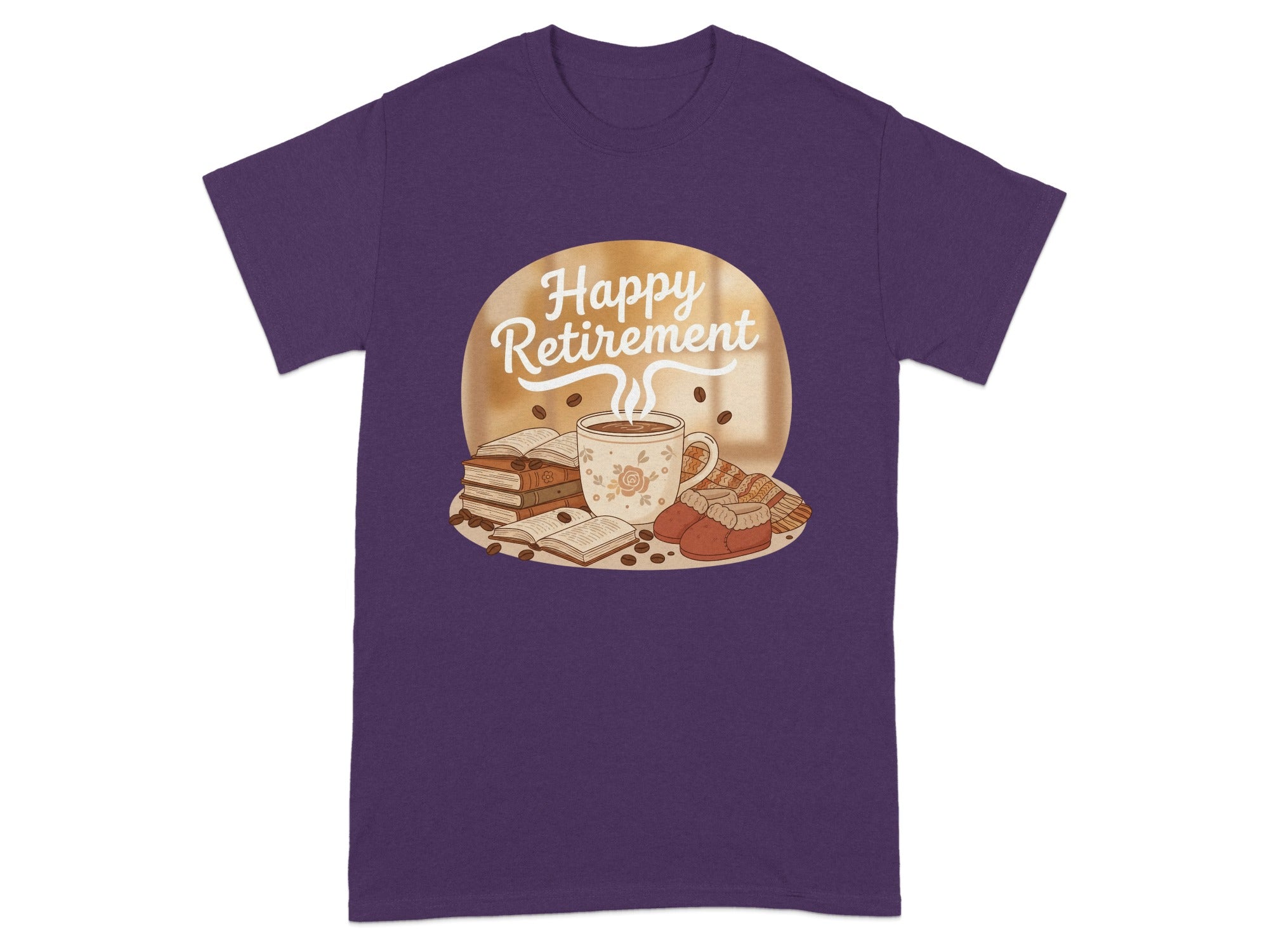 Happy Retirement Coffee and Books T-shirt