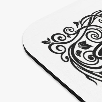 Detailed Black and White Swirl Design Decor Piece
