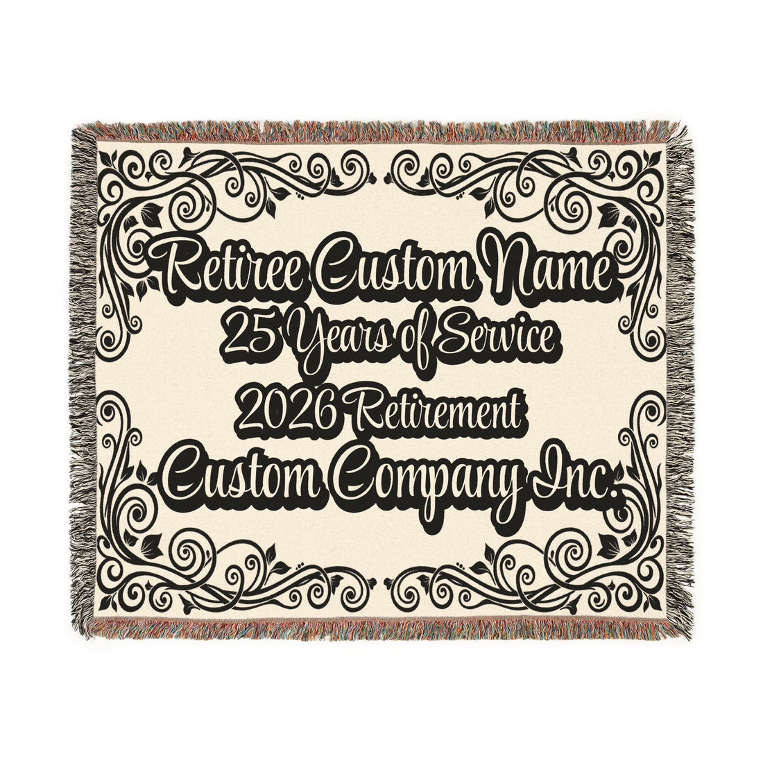 2026 Retirement 25 Years of Service Custom Rug product type