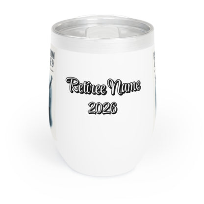 Escape from Cubicle 9 on Pension | Retirement Gift | Personalized Wine Tumbler - Retiree Gifts Retirement Party