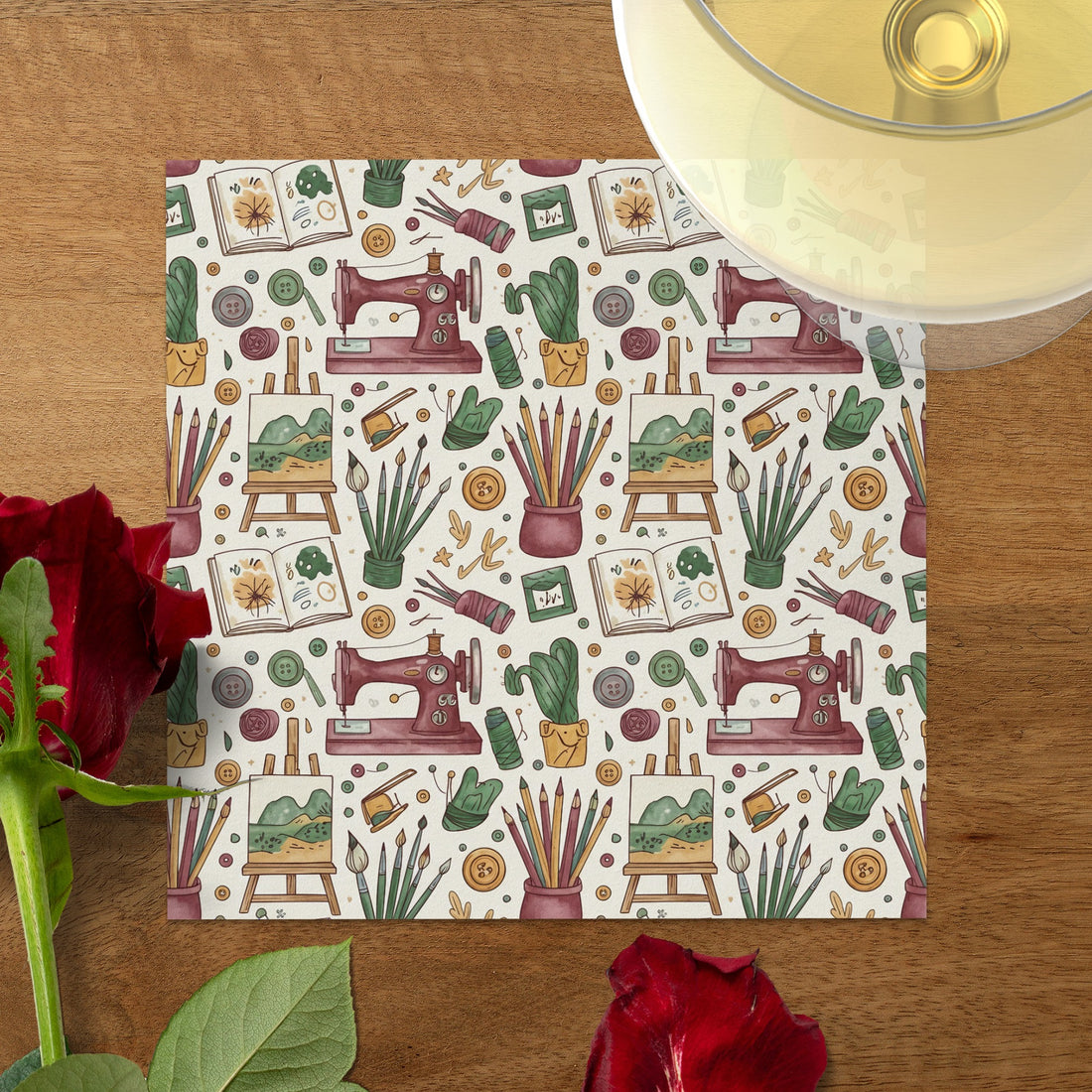 Charming Artistic Pattern Beverage Napkin product