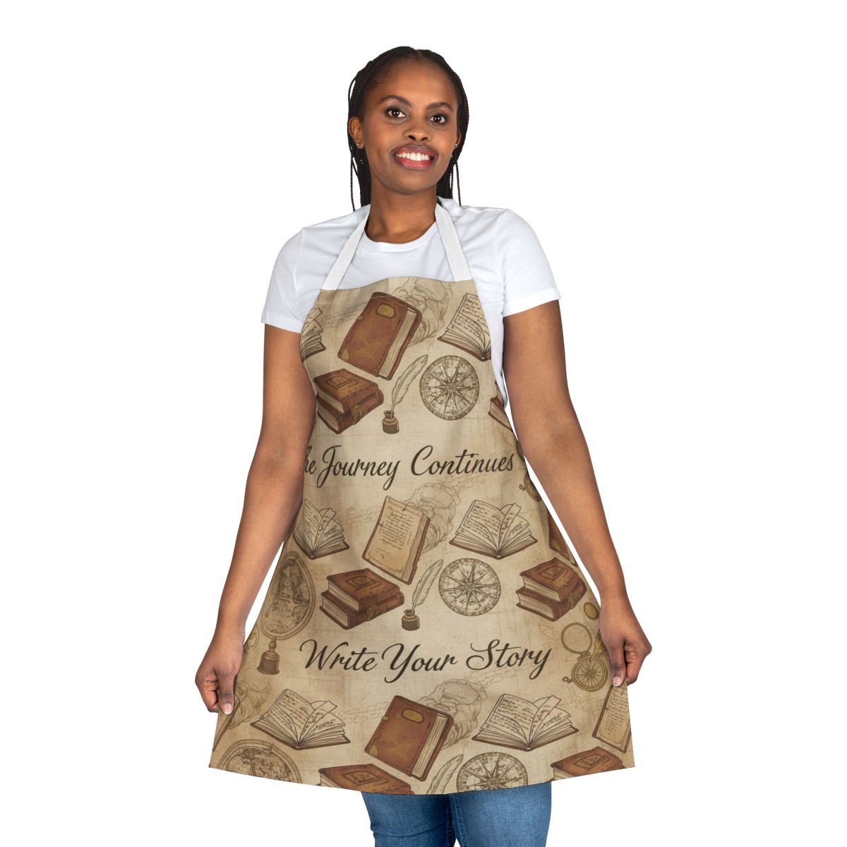 Vintage Literary Design Apron Write Your Story Cooking