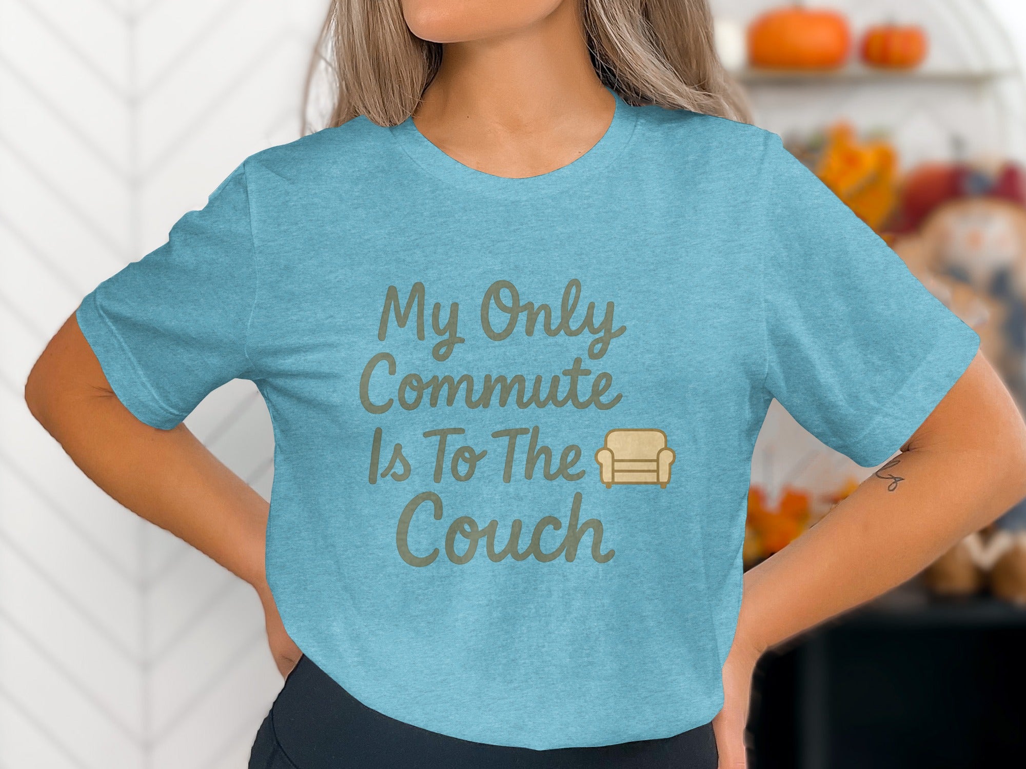 My Only Commute Is To The Couch | Retirement Life | Soft Color Bella T-Shirts - Retiree Gifts Retirement Party