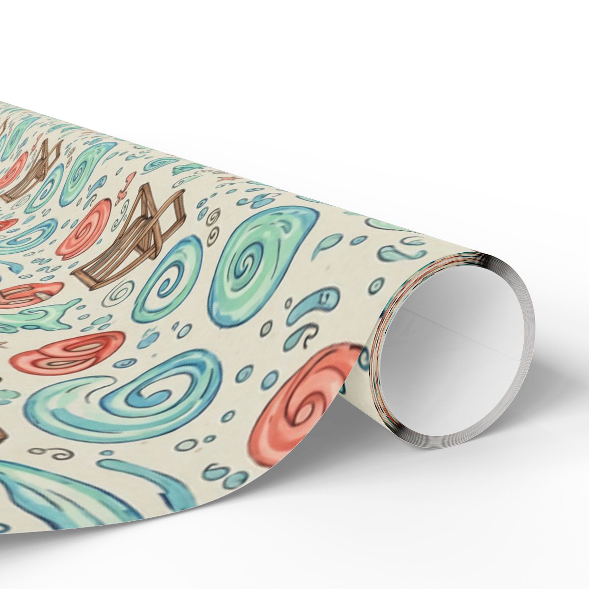 Colorful Swirls and Shapes Premium Roll Wallpaper