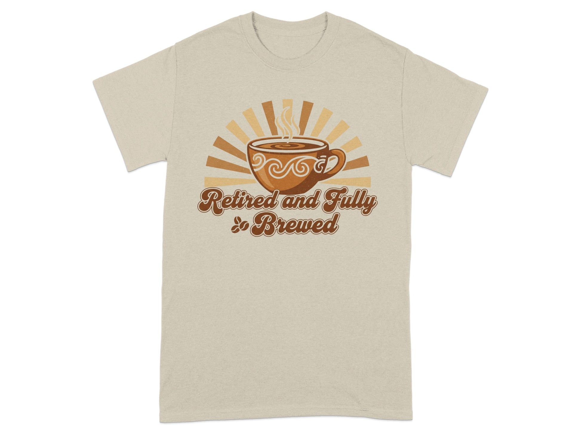 Retired and Fully Brewed Graphic Tee Shirt Product