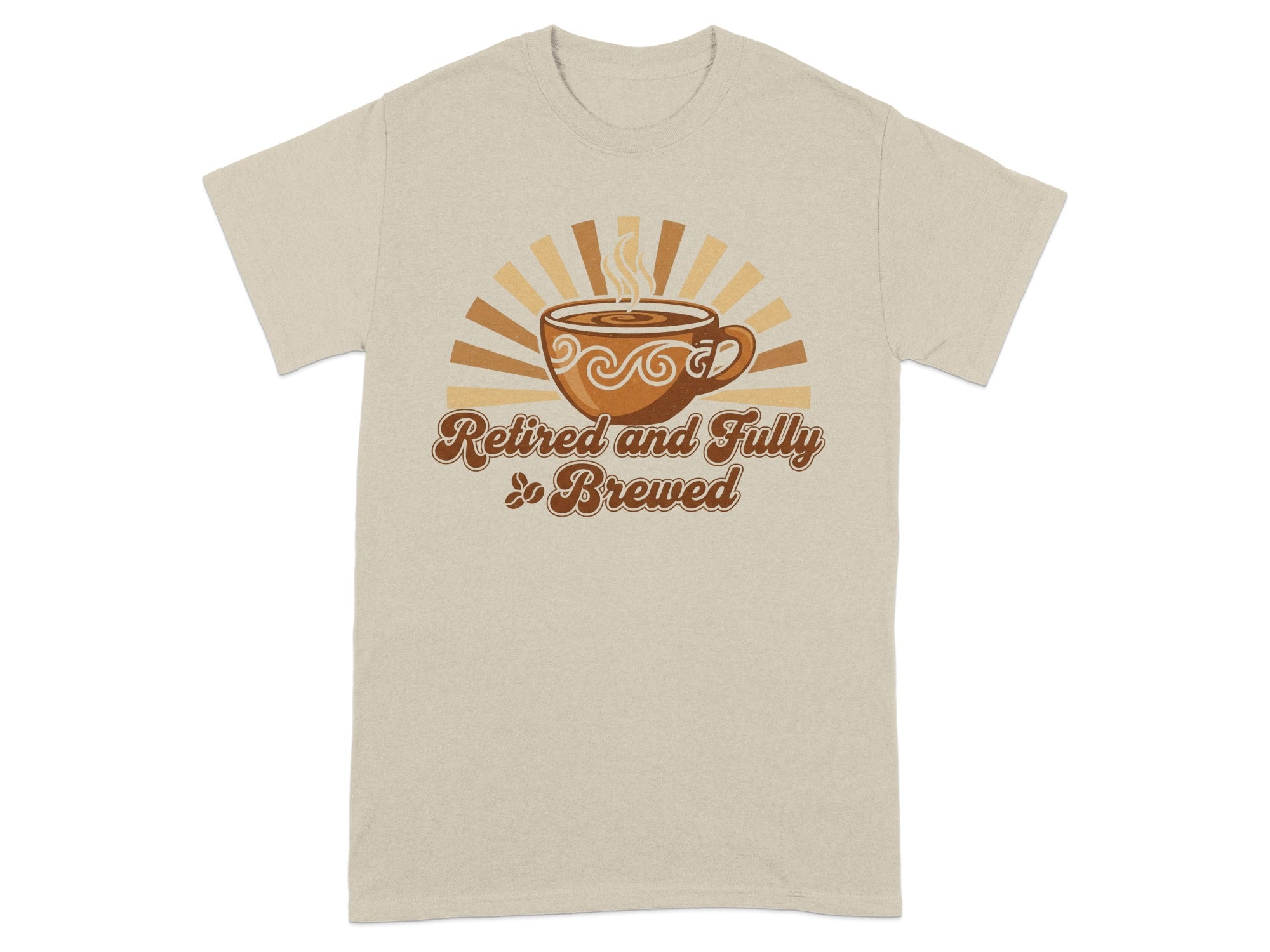 Retired and Fully Brewed Graphic Tee Shirt Product