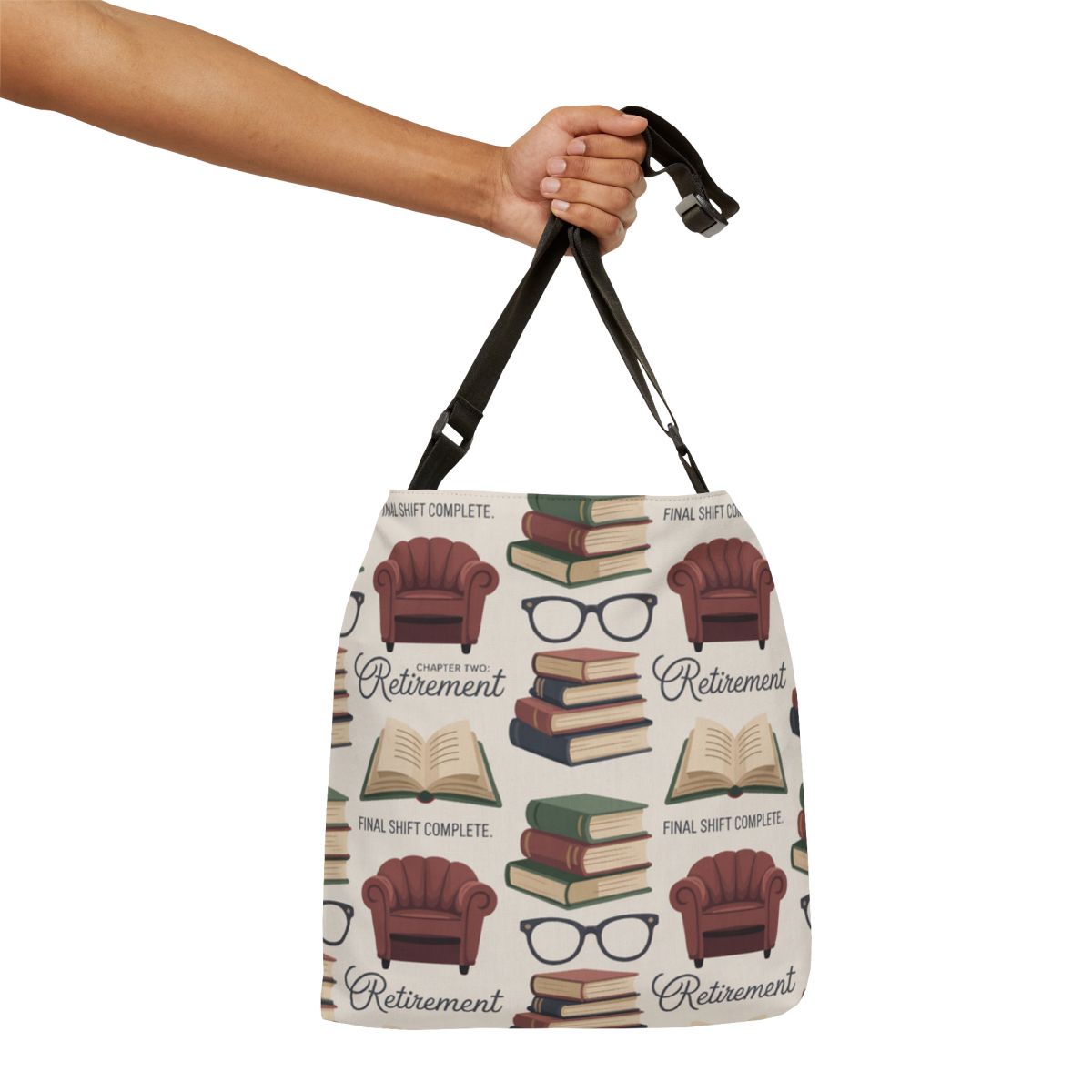 Retirement Theme Illustrated Tote Bag Canvas Tote Bags - Retiree Gifts Retirement Party