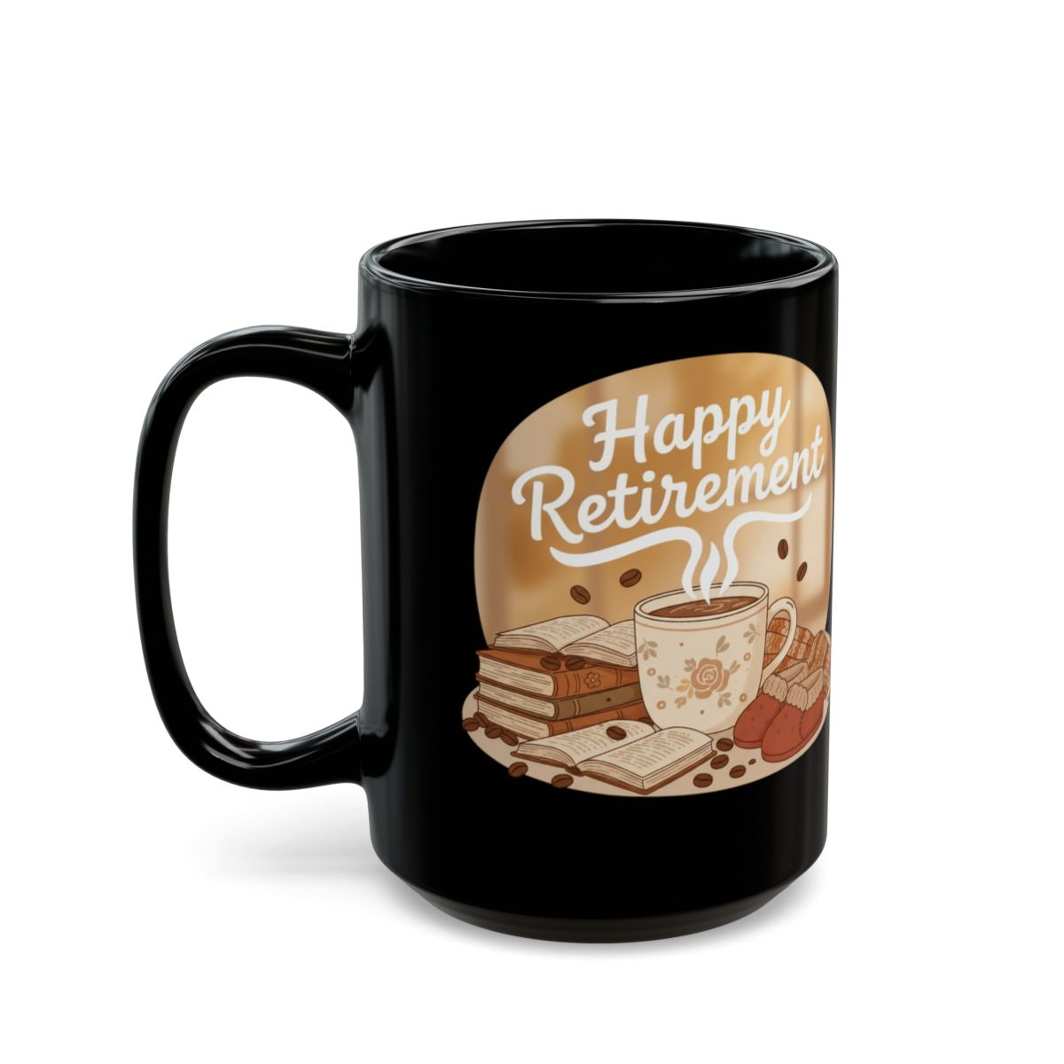 Happy Retirement Coffee and Books Mug Product