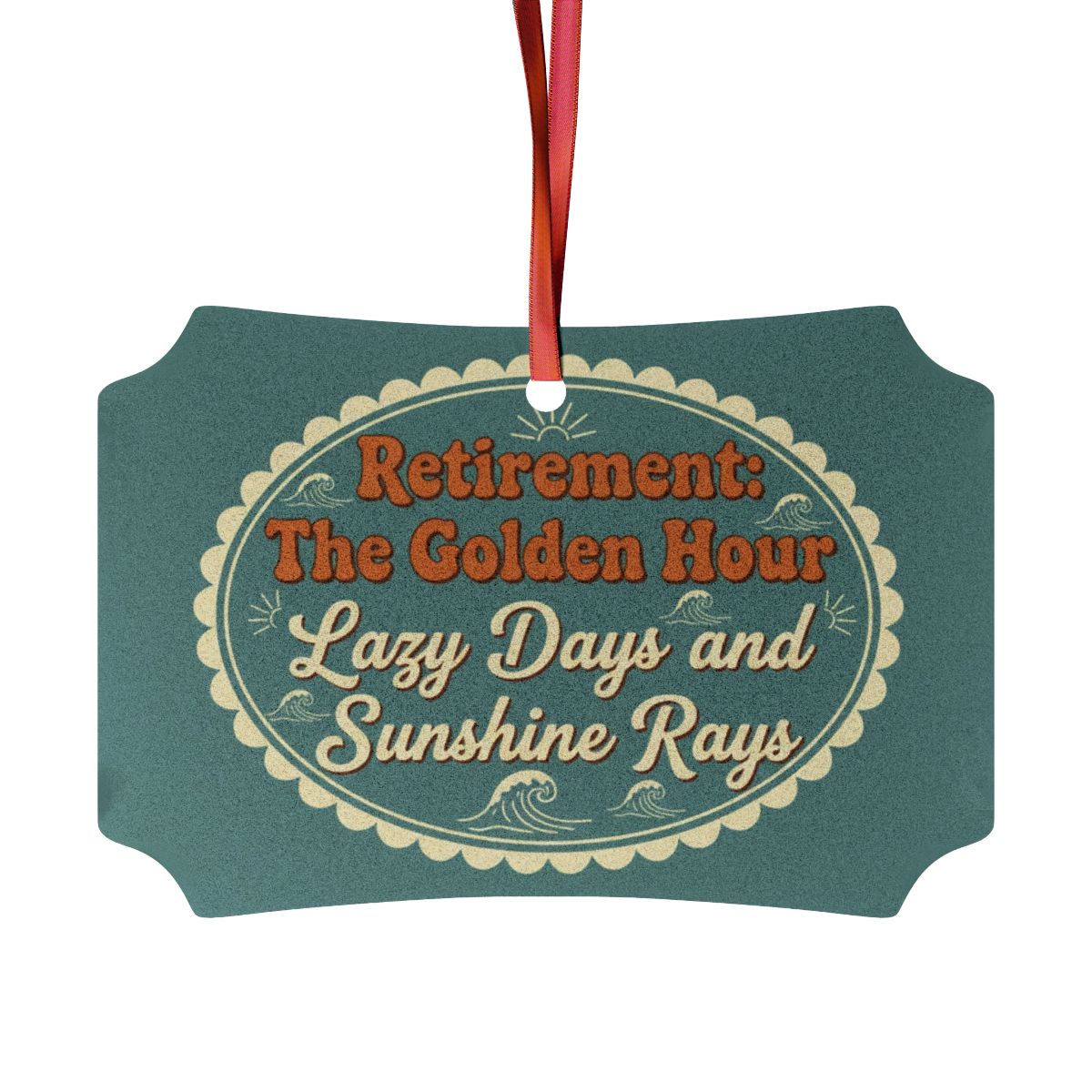 Retirement The Golden Hour Lazy Days Sunshine Rays | Personalized Retirement Gifts | Custom Cur Ornaments - Retiree Gifts Retirement Party