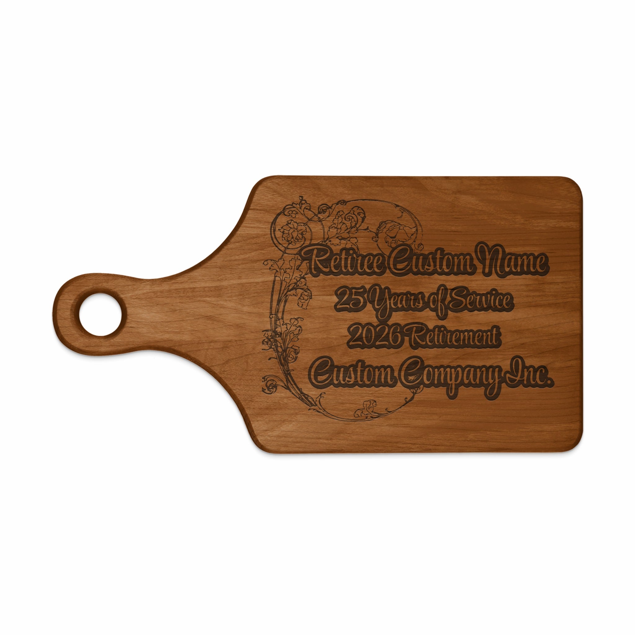 Personalized 25 Years of Service Engraved Cutting Board