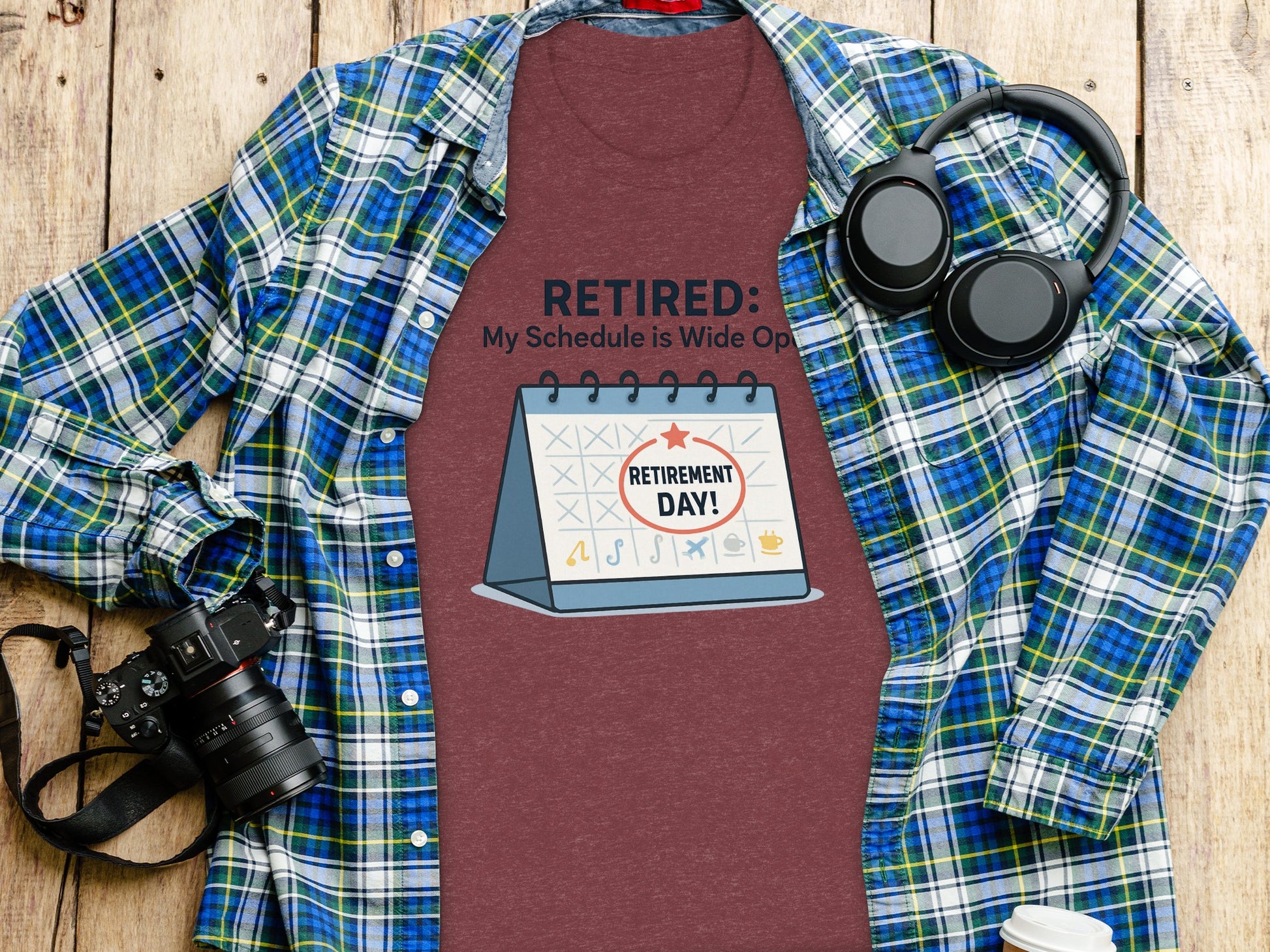 RETIRED: My Schedule is Wide Open | Dark Heaterh Color Bella T-Shirts - Retiree Gifts Retirement Party